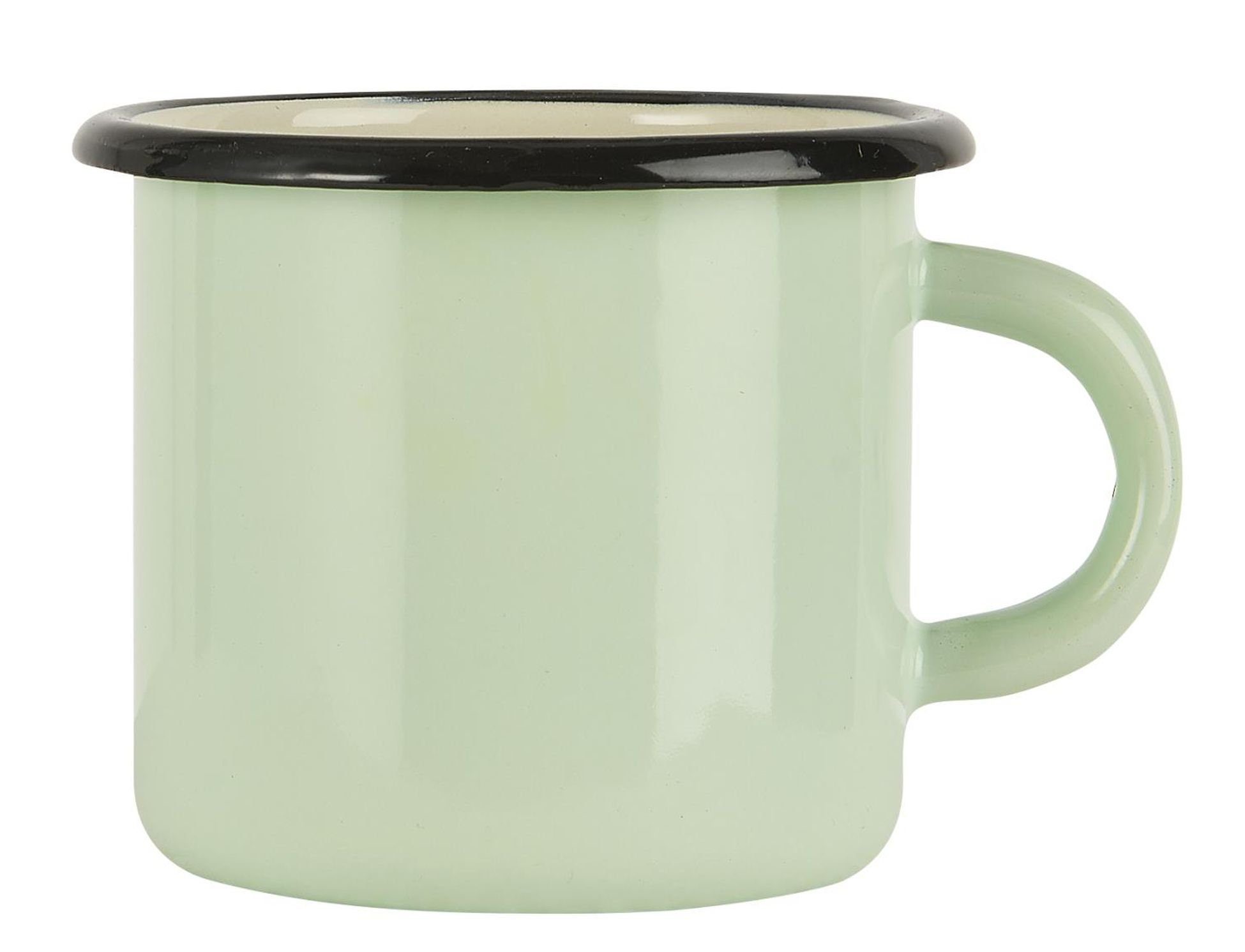 Ib Laursen Tasse »Tasse Kaffeetasse Becher Kaffeebecher 400ml Emaille  Auswahl Ib Laursen 04998 Farbe: hellgrün (42)«, Emaille