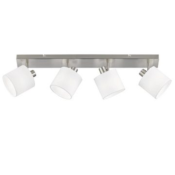 etc-shop LED Deckenspot, Leuchtmittel inklusive, Warmweiß, Decken Lampe Ess Zimmer Textil Schirm Beleuchtung verstellbar weiß im