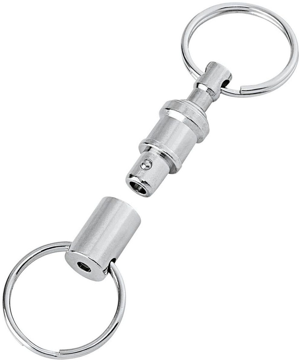 WEDO Schlüsselanhänger Schlüsselhalter 2 Ringe mit Kupplung silber günstig online kaufen