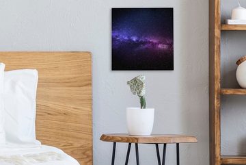 OneMillionCanvasses® Leinwandbild Sternenhimmel - Nacht - Weltraum, (1 St), Leinwand Bilder für Wohnzimmer Schlafzimmer