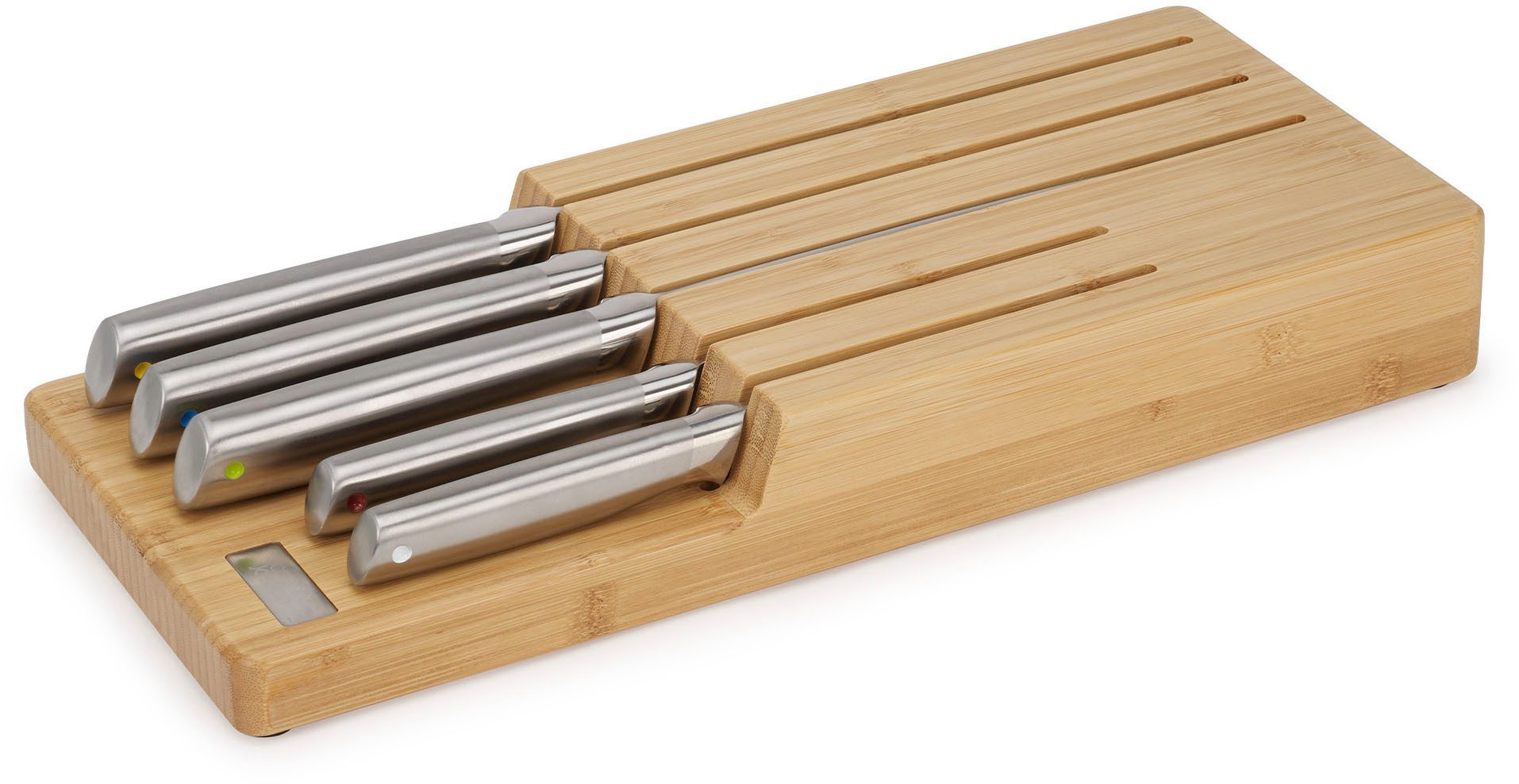 Joseph Joseph Messer-Set Elevate Steel Knives Bamboo Store (6-tlg), rutschfest, Bambus, Klingen aus japanischem Edelstahl