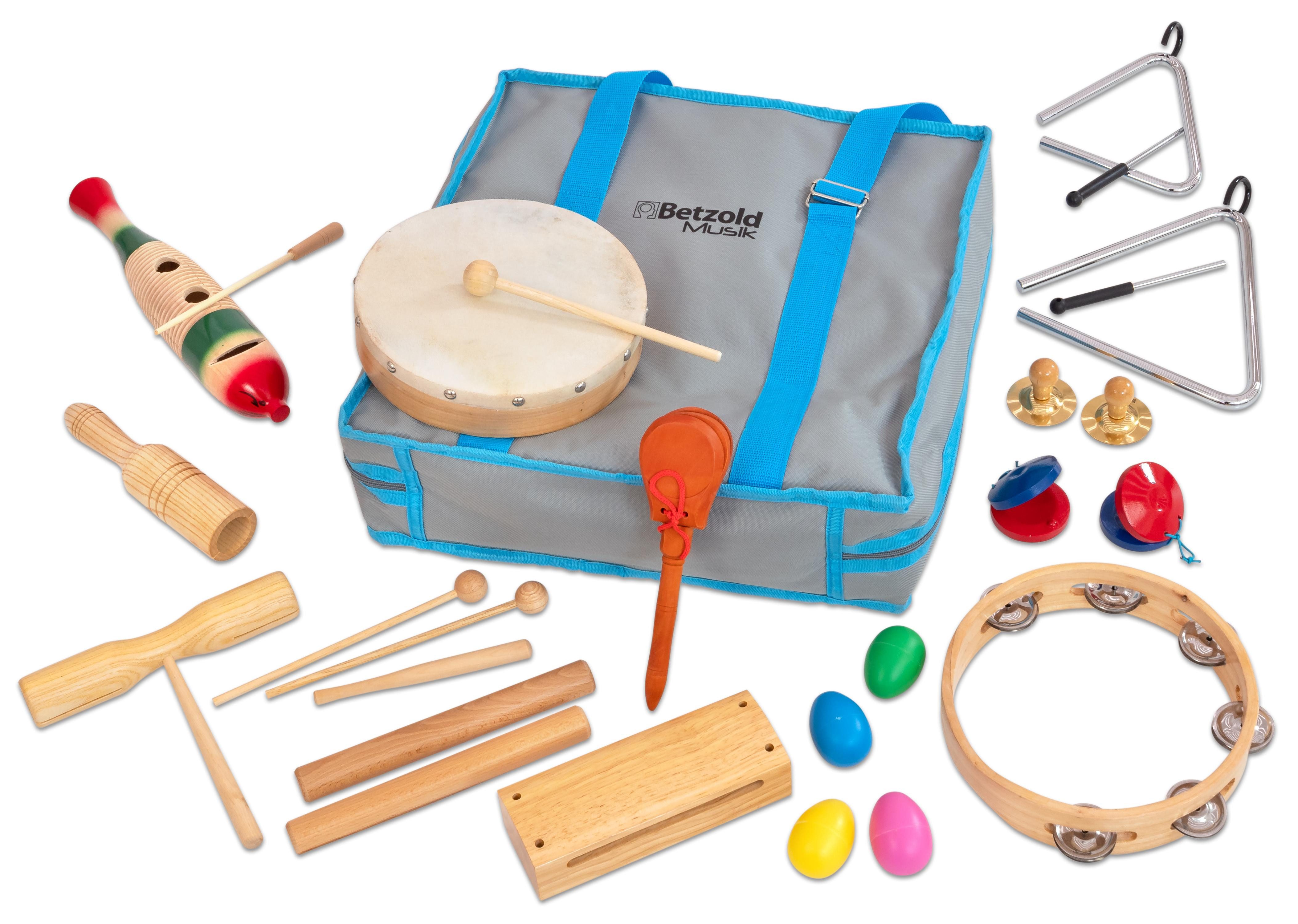Betzold Spielzeug-Musikinstrument Rhythmik-Tasche mit 19 Instrumenten