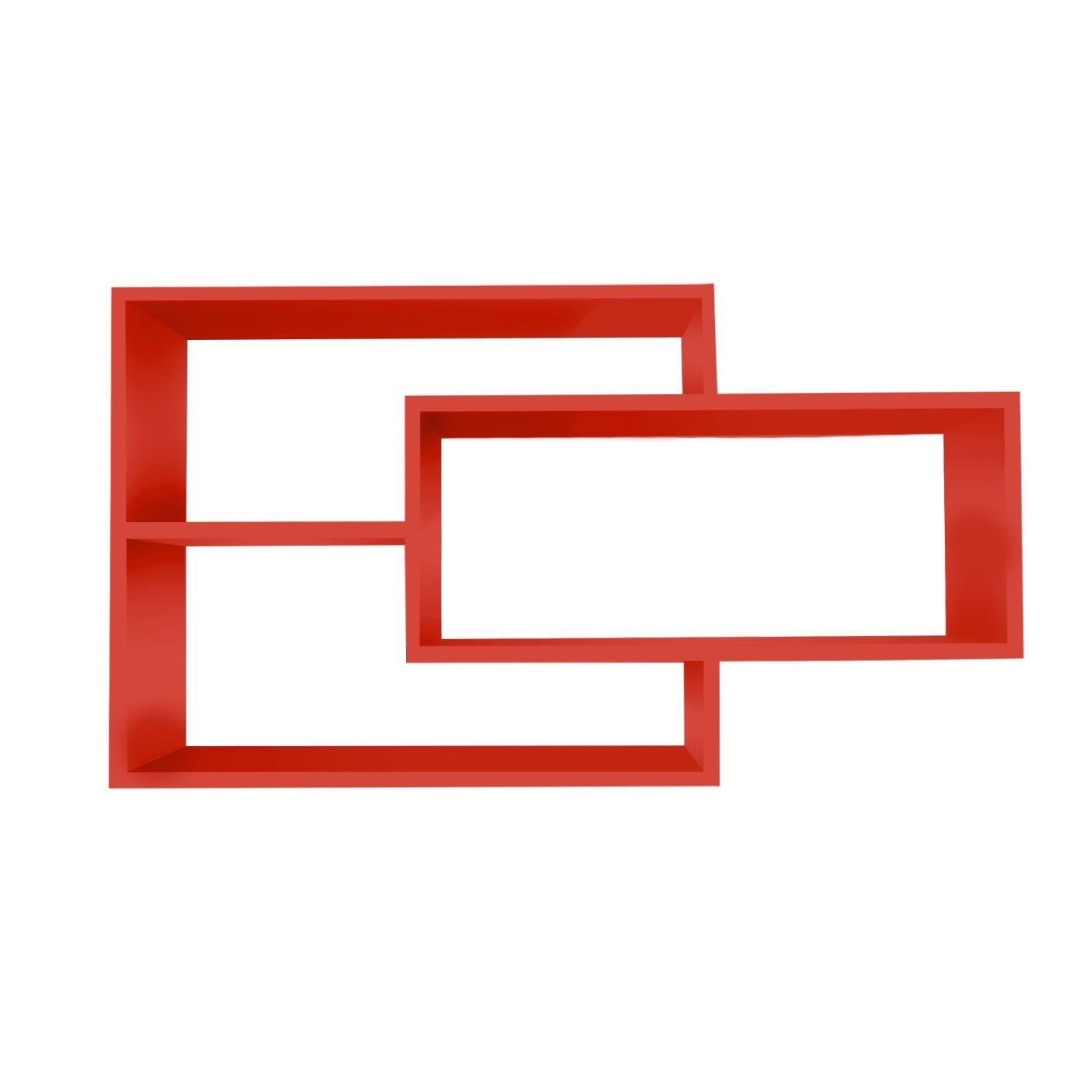 Regal, 104x20x59 kombinierbar Rot farblich großes cm TRAUMMÖBEL Hängeregal