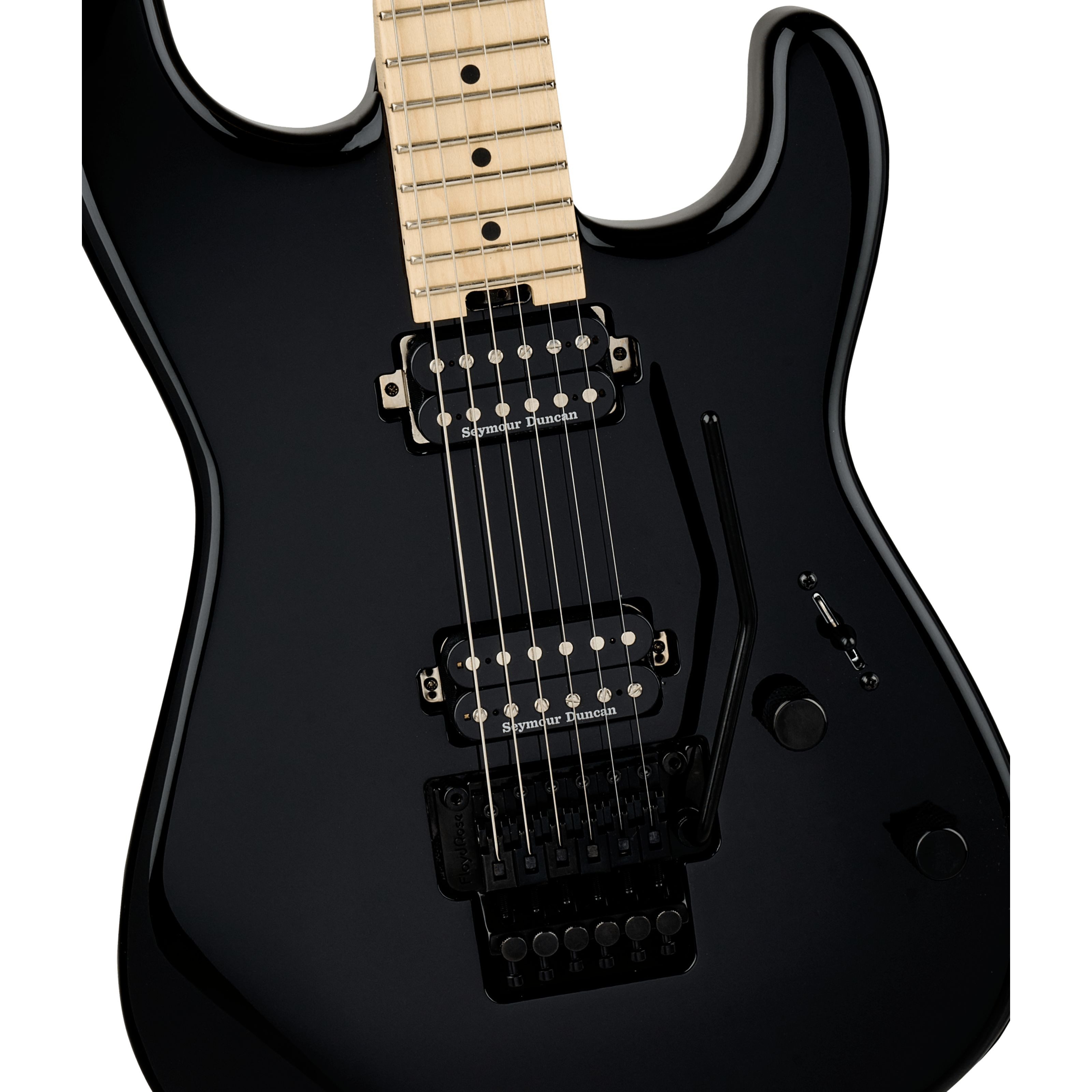 Charvel E-Gitarre, E-Gitarren, ST-Modelle, Pro-Mod San Dimas Style 1 HH FR MPL Gloss Black - E-Gitarre