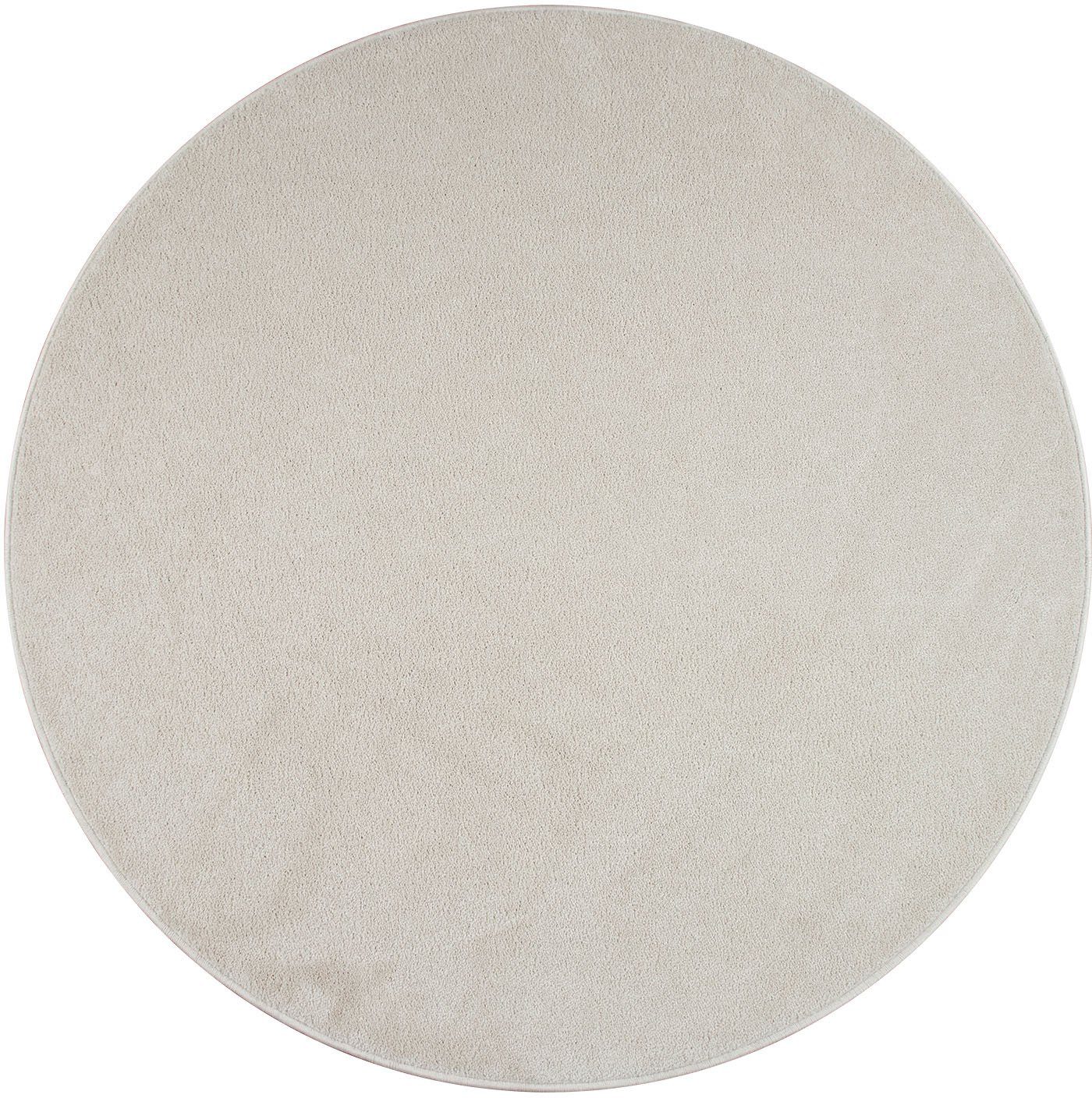 Paco Home Teppich Porto 890, rund, Höhe: 13 mm, Kurzflor, Uni-Farben, ideal im Wohnzimmer & Schlafzimmer