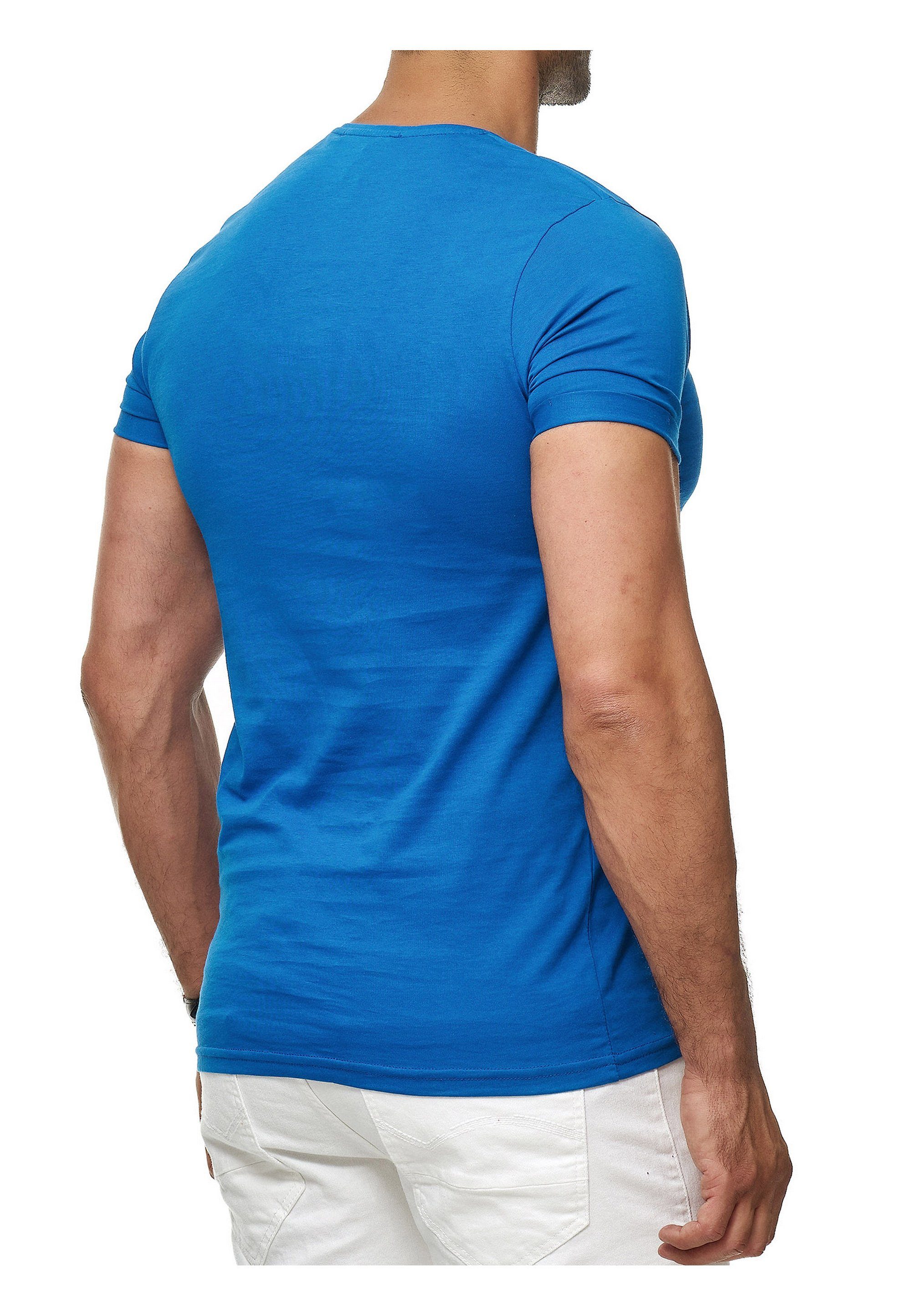 blau RedBridge T-Shirt mit Brandlogo sportlichem Atlanta