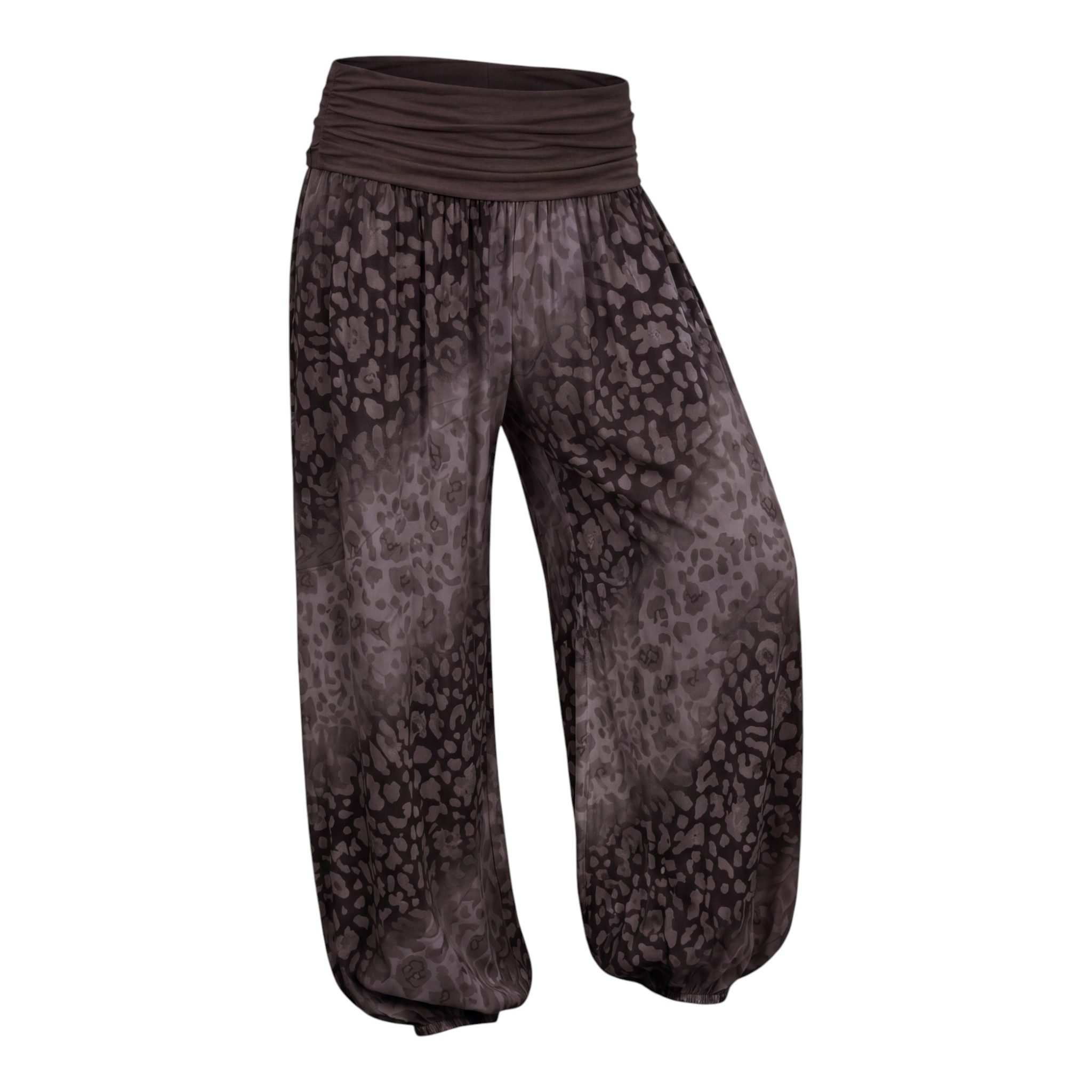OriginalYou Haremshose Flatterhose Damen Sommerhose weite Haremshose Leo Print mit elastischem Bund, sommerliches Design, Middle Waist