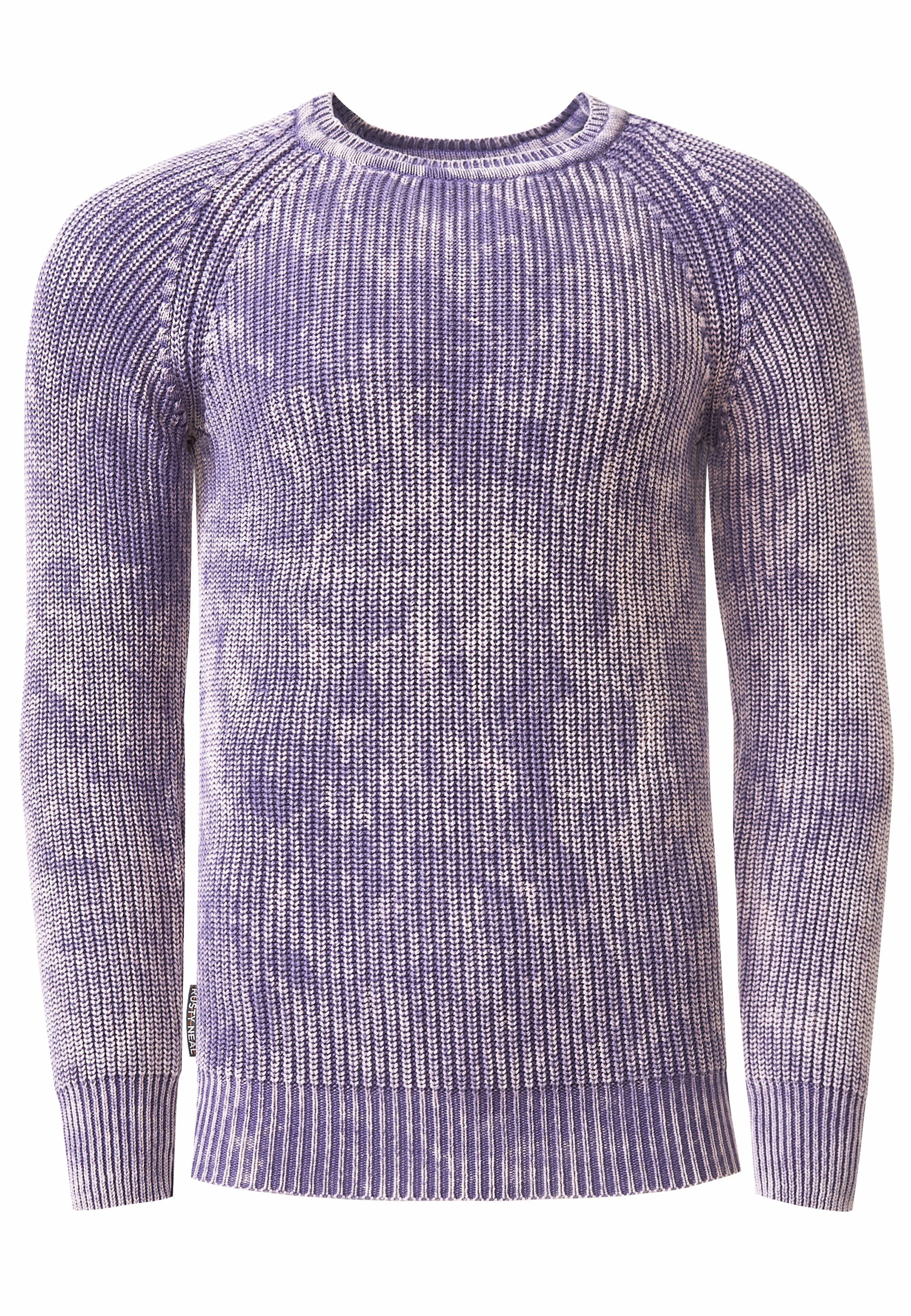 Rusty Neal Strickpullover im dezenten Batik-Design