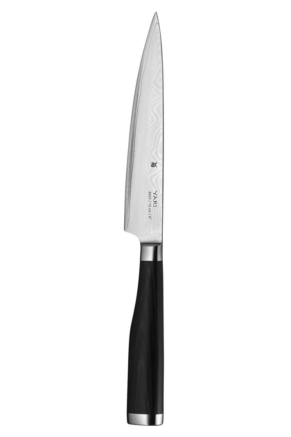 WMF Allzweckmesser YARI, Länge 28 cm, mit Damaszener-Maserung, Klingenstahl, Griff aus Pakka-Holz