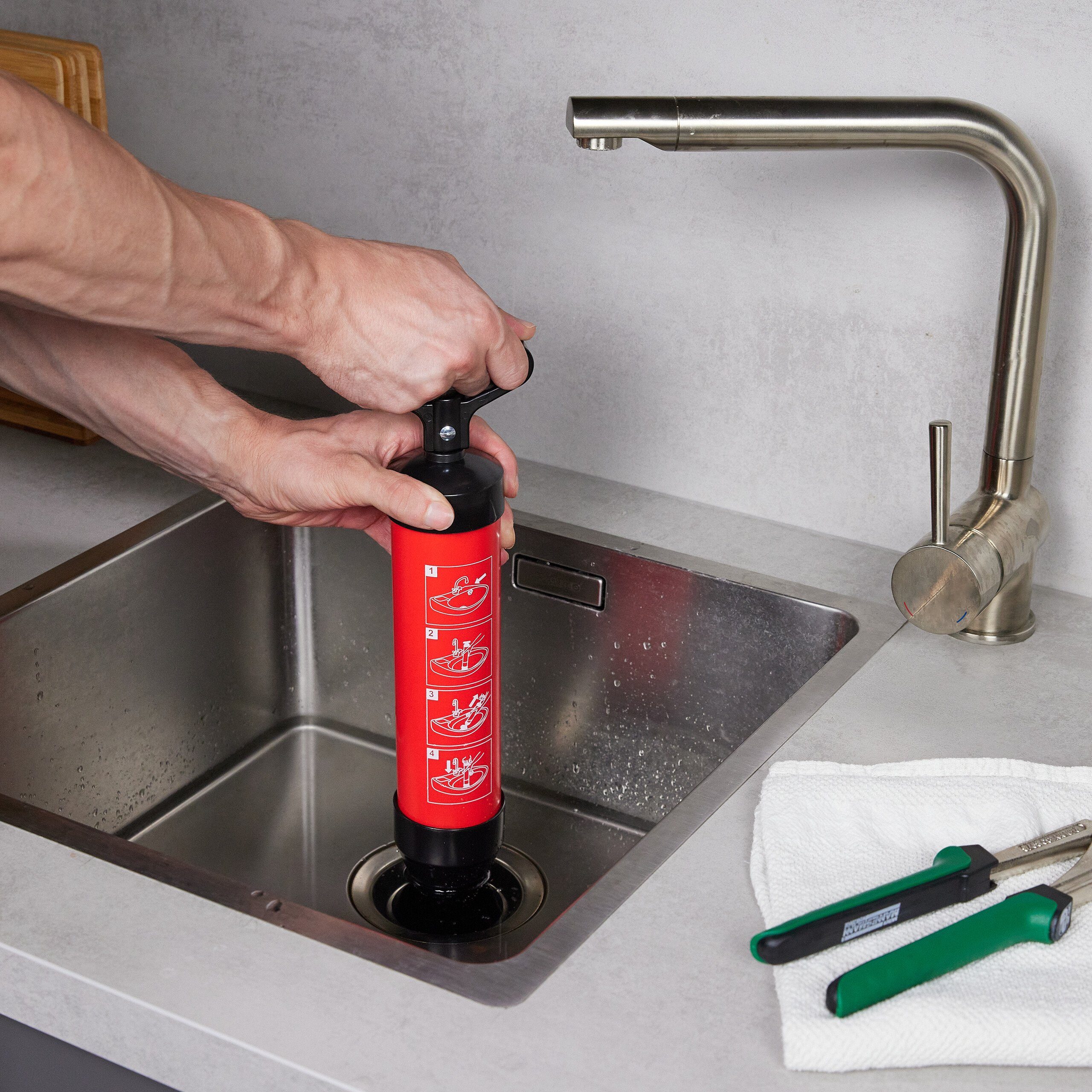 relaxdays drain cleaning pump, L: 15 cm