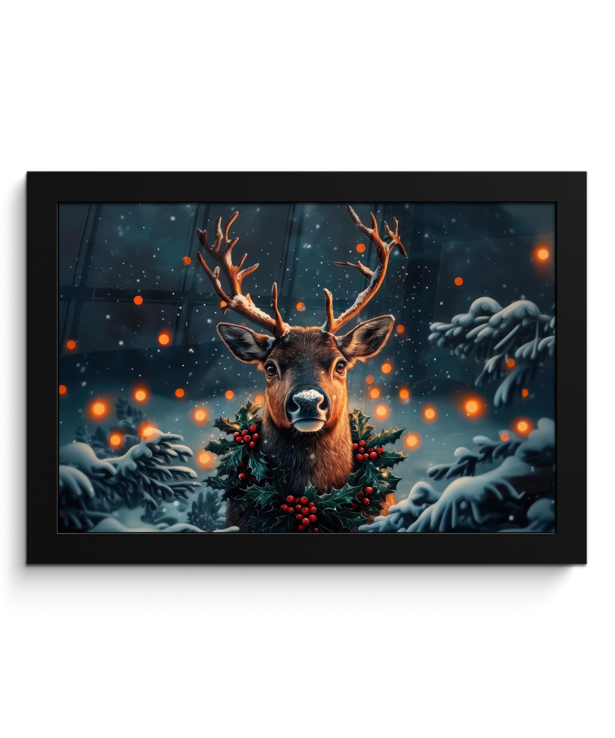 MuchoWow Poster Hirsch - Weihnachten - günstig online kaufen