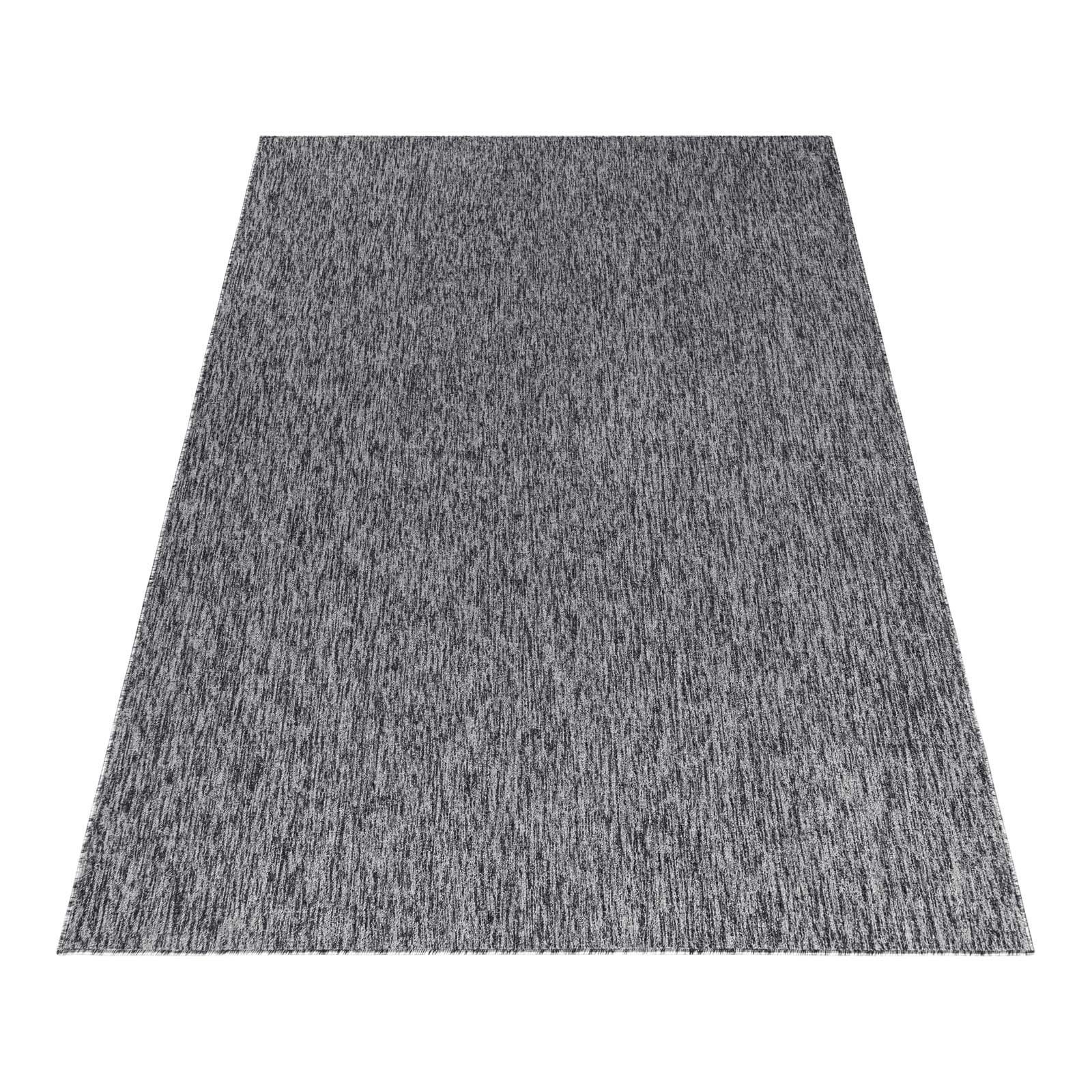 Teppich TaraCarpet Teppich Osaka rechteckig, mm, Esszimmer Flachgewebe 080x150 robustes TaraCarpet, cm Wohnzimmer uni, modern einfarbig grau Höhe: Schlafzimmer 7