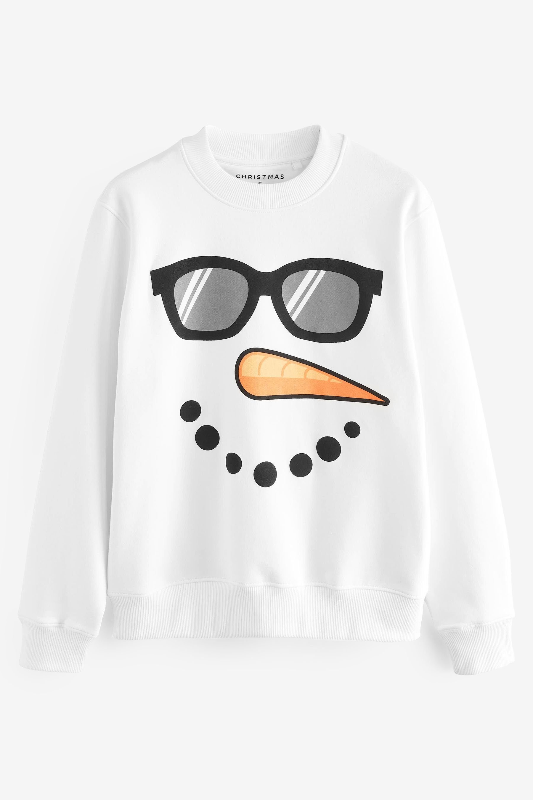 Next Sweatshirt Pullover mit Weihnachtsmotiv (1-tlg) White