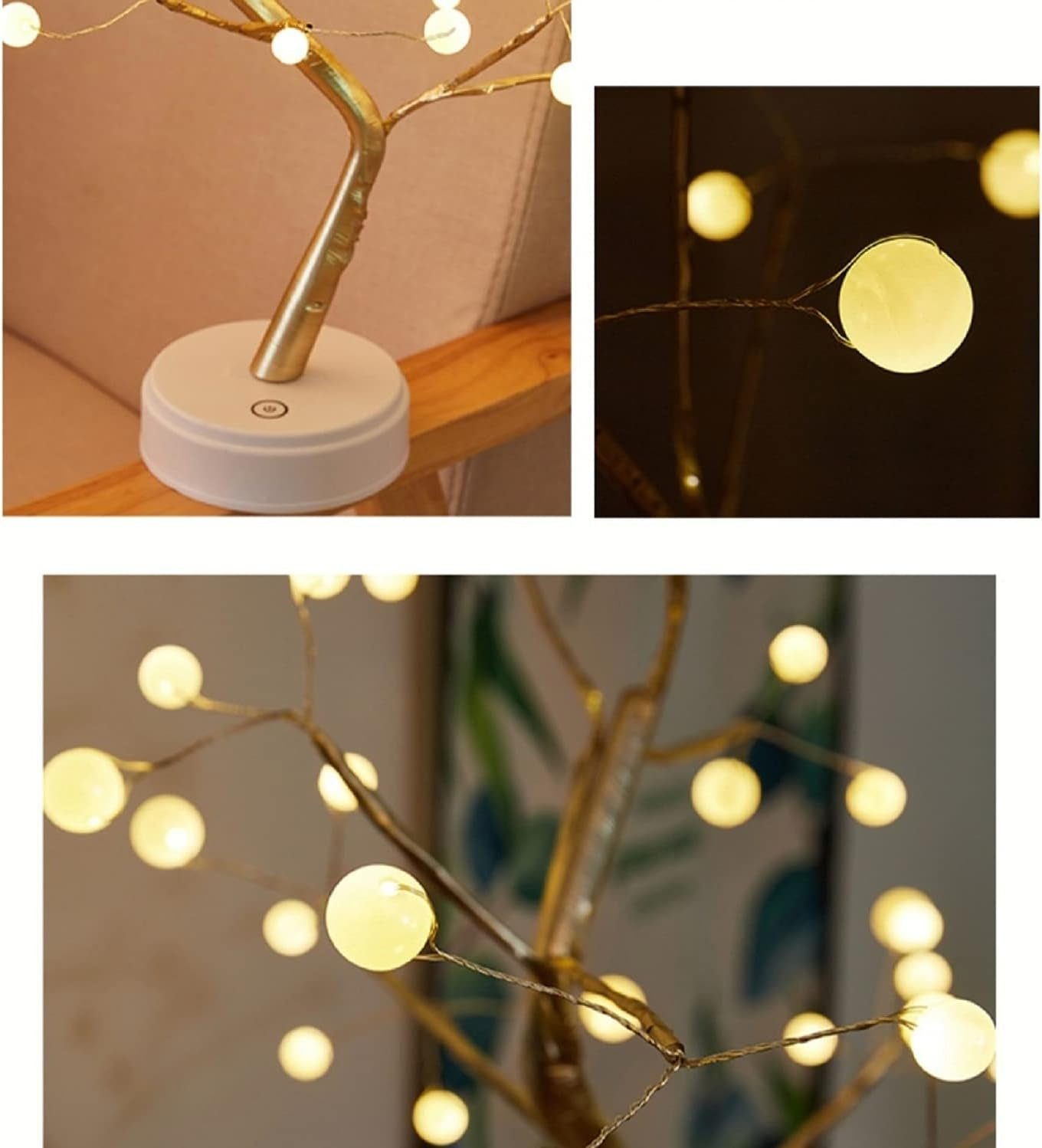 Jormftte LED Dekolicht Tischplatte Baum Desktop Innendeko Licht,Lichterketten,für Bonsai