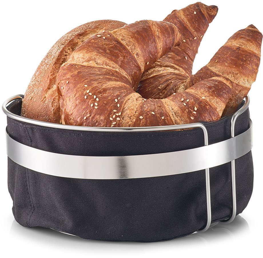 Zeller Present Brotkorb, Baumwolle, Metall, (1-tlg), mit Stofftasche