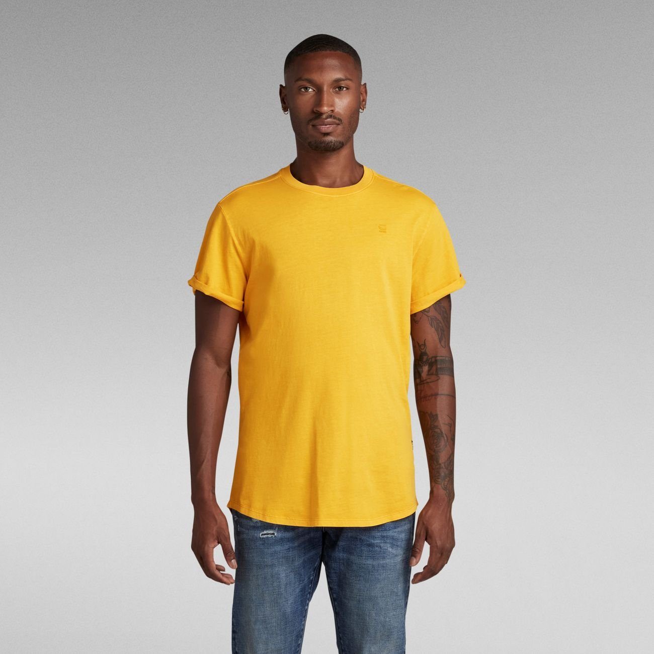 G-Star T-Shirt s/s t Yellow GD (1-tlg) Lash RAW r Dull