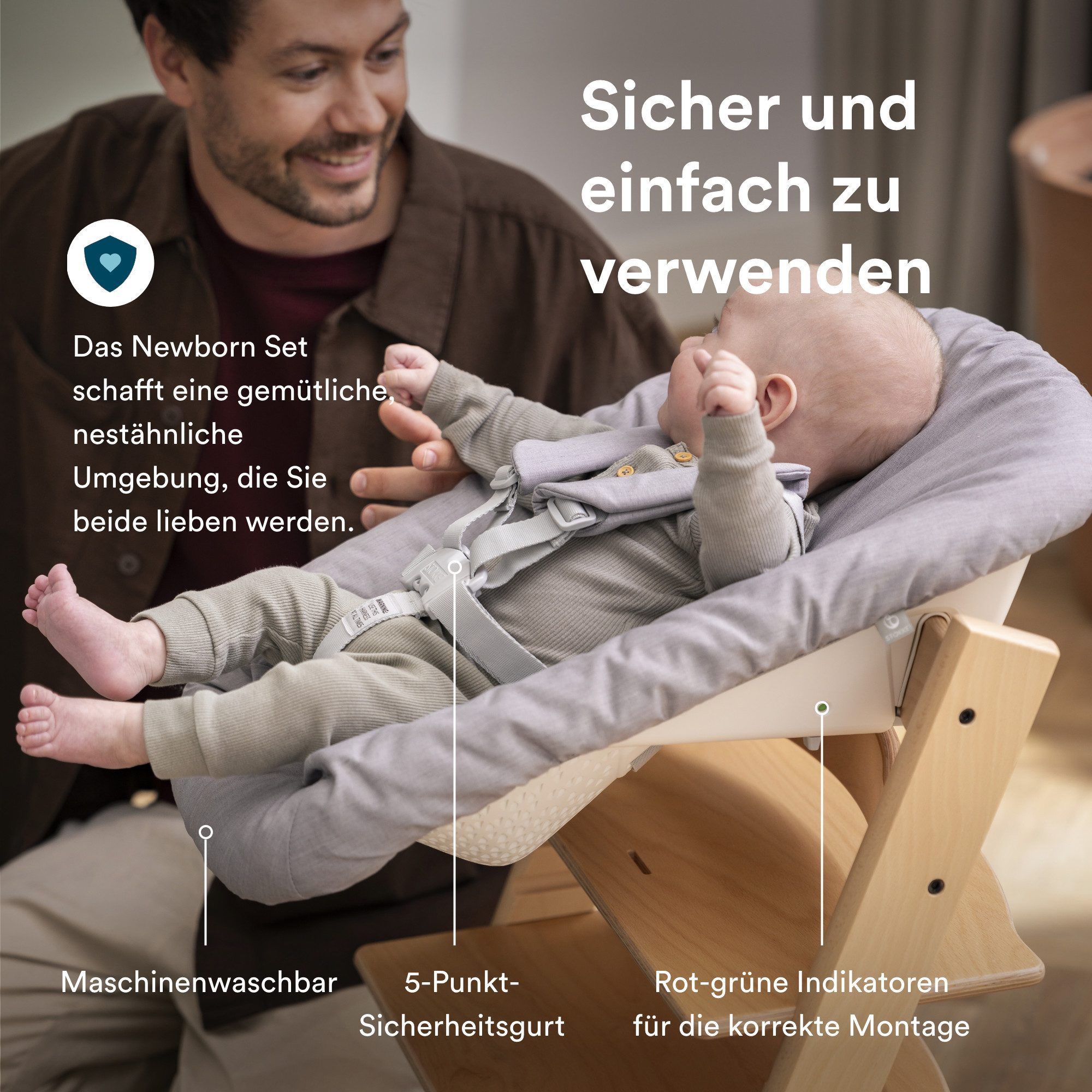 Stokke Hochstuhl Tripp Trapp Hochstuhl mit Newborn Set – Bild 3 von 5