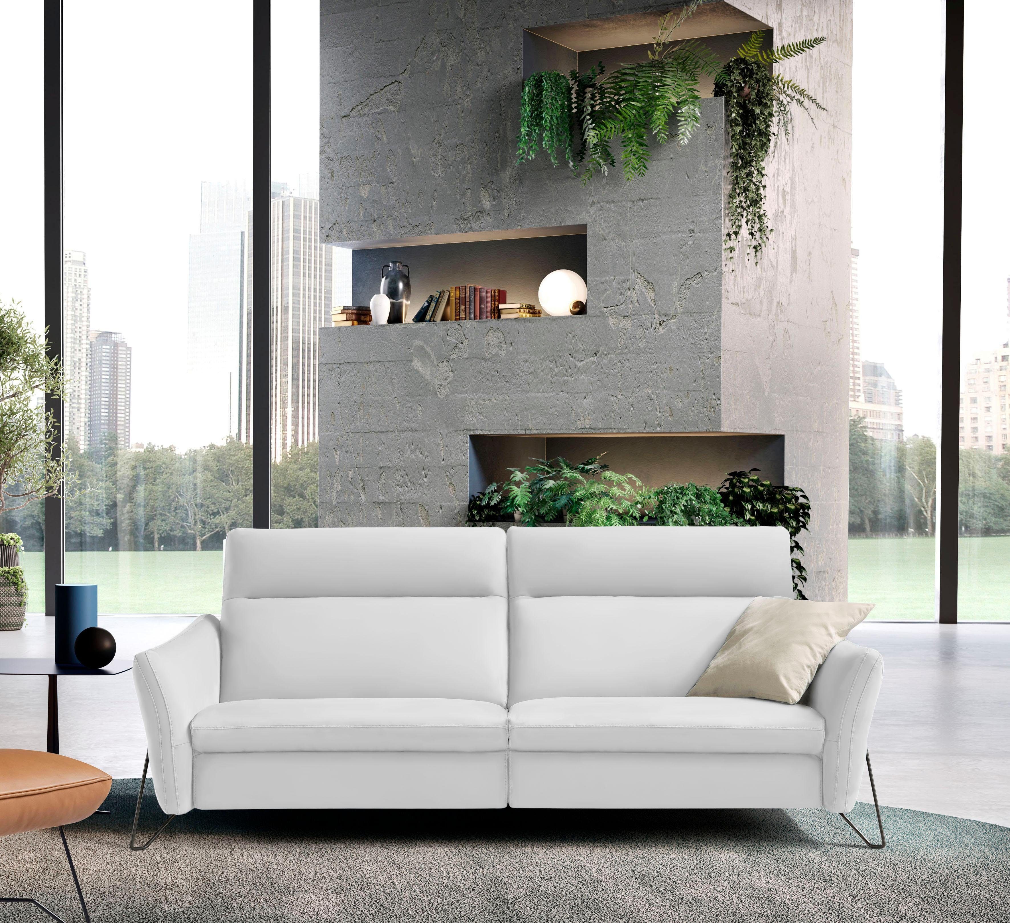Egoitaliano 2-Sitzer Gaia, modern, elegant und super komfortabel mit hoher Rückenlehne, erstklassiger Sitzkomfort, Inkl. 2 Relaxfunktionen, mit Designfuß
