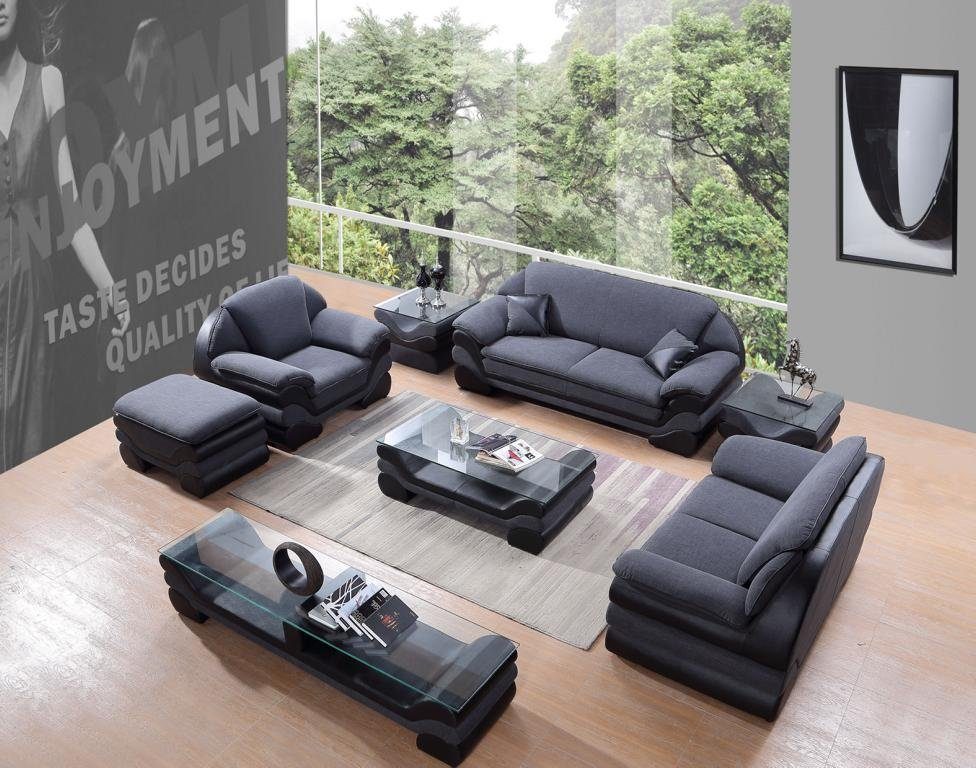 JVmoebel Sofa Klassische Couch Polster Sofagarnitur 3+2+1 Komplett Set Leder, Made in Europe