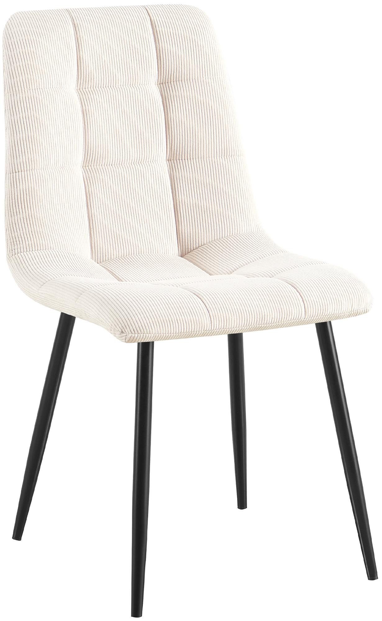 CLP Esszimmerstuhl Antibes, Polsterung mit Cordbezug, Metallgestell günstig online kaufen