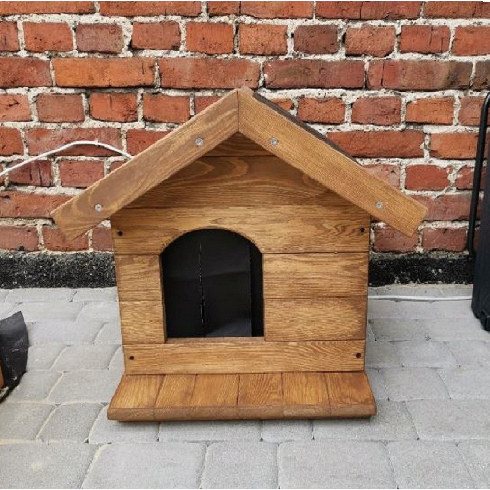 QLS Hundehütte K1, Hundehaus Höhle Katzenhaus Isoliert Wetterfest Outdoor 50x45x53 cm
