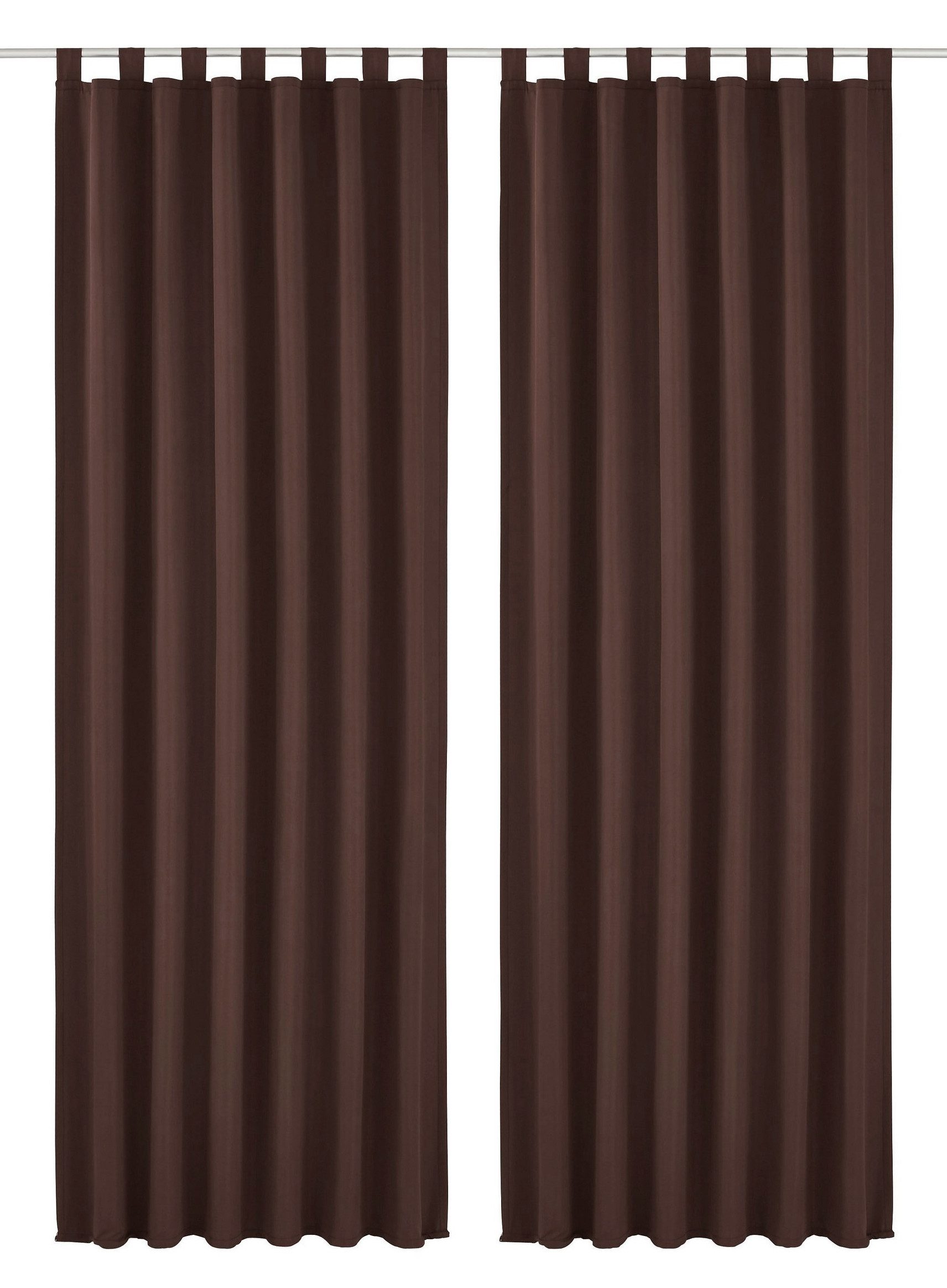OTTO home Vorhang Parry (2 St), Schlaufen, blickdicht, Polyester, 2-er Set, blickdicht, monochrom, basic