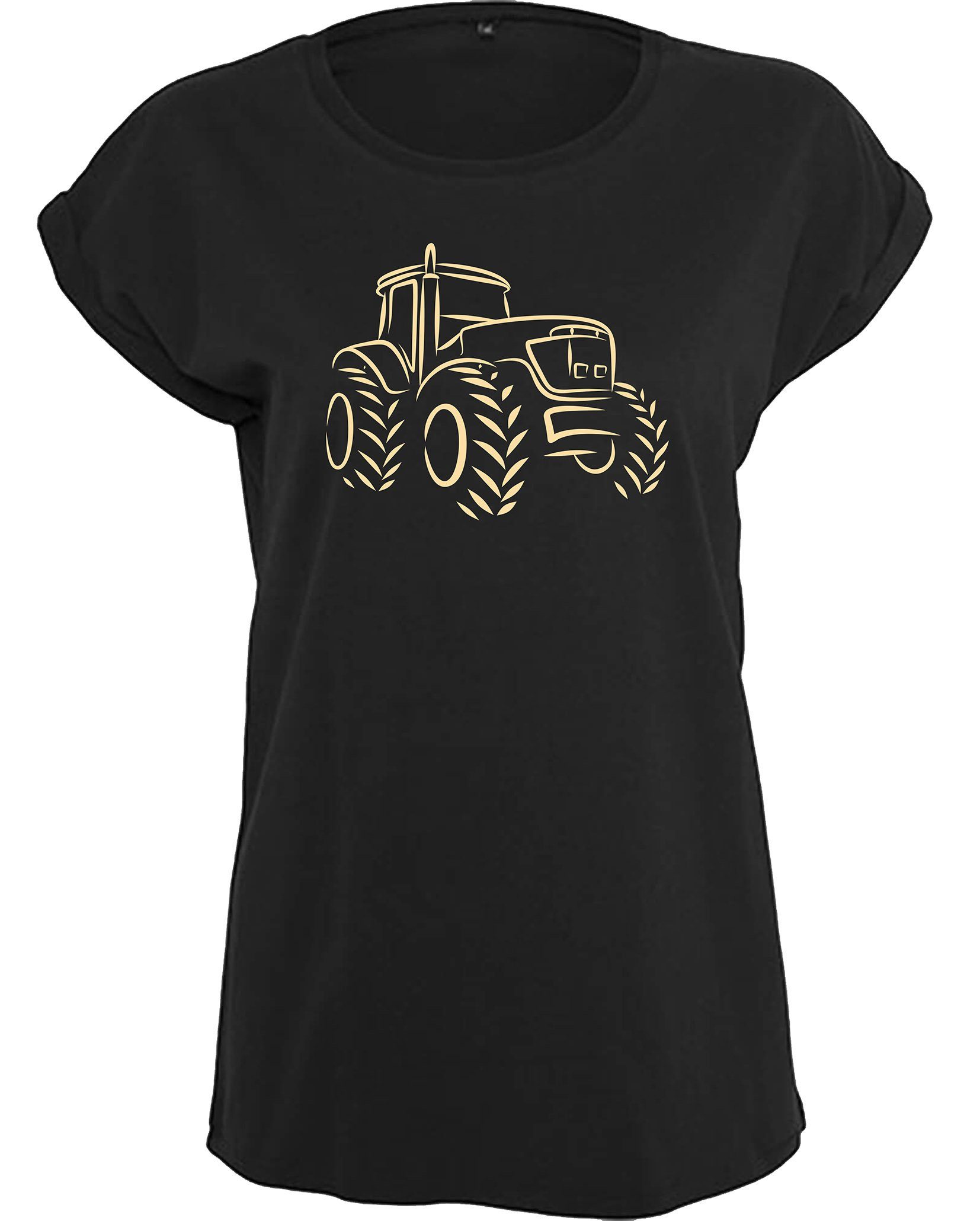 Print-Shirt Damen: "Traktor" - Geschenk für Traktorfahrerin - T-Shirt Trecker