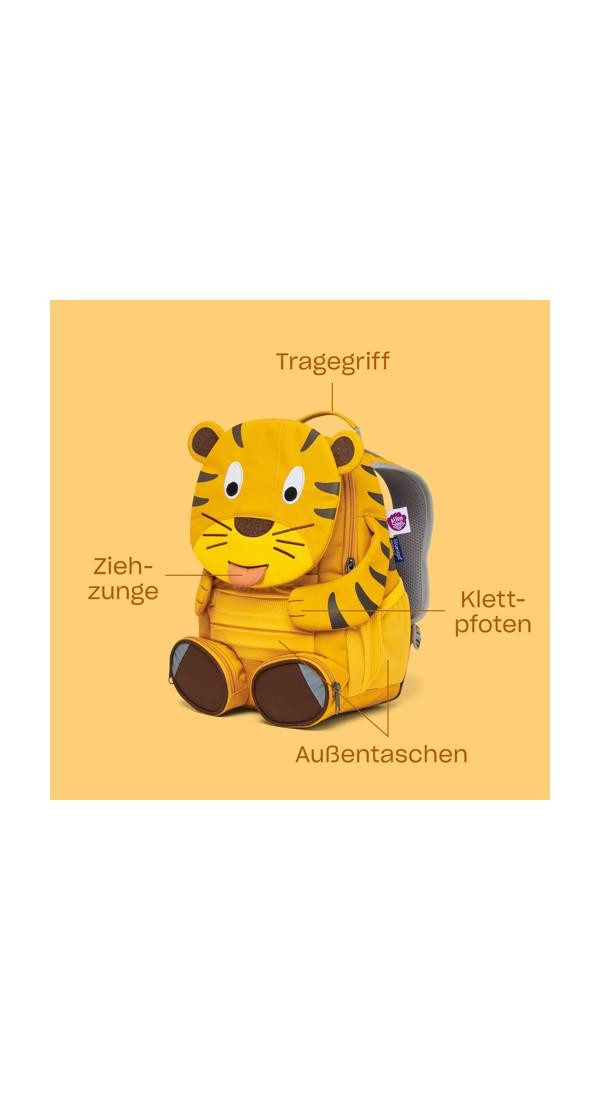 Affenzahn Kinderrucksack Großer Freund, mit personalisierbarer Ziehzunge