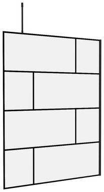 Marwell Walk-in-Dusche »Bricks«, Einscheibensicherheitsglas, (2 tlg), 140 x 195 cm, inkl. Haltestange für Deckenmontage