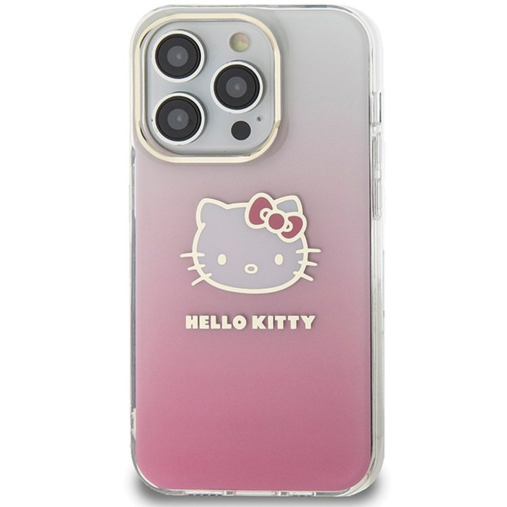 Hello Kitty Handyhülle Schutzhülle Handyschale Rückschale 6,1 Zoll, IML-Druck, Farbverlauf, kratzfest, Kameraschutz