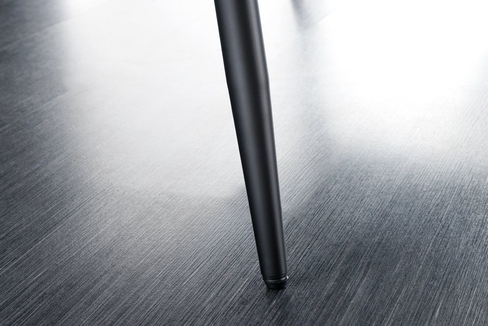 riess-ambiente Sitzbank TURIN 160cm silbergrau/schwarz – Samt, Metallbeine, mit Armlehne (Einzelartikel, 1-St), mit Ziersteppung & Sitzkomfort – ideal für Ess-  – Bild 4 von 5