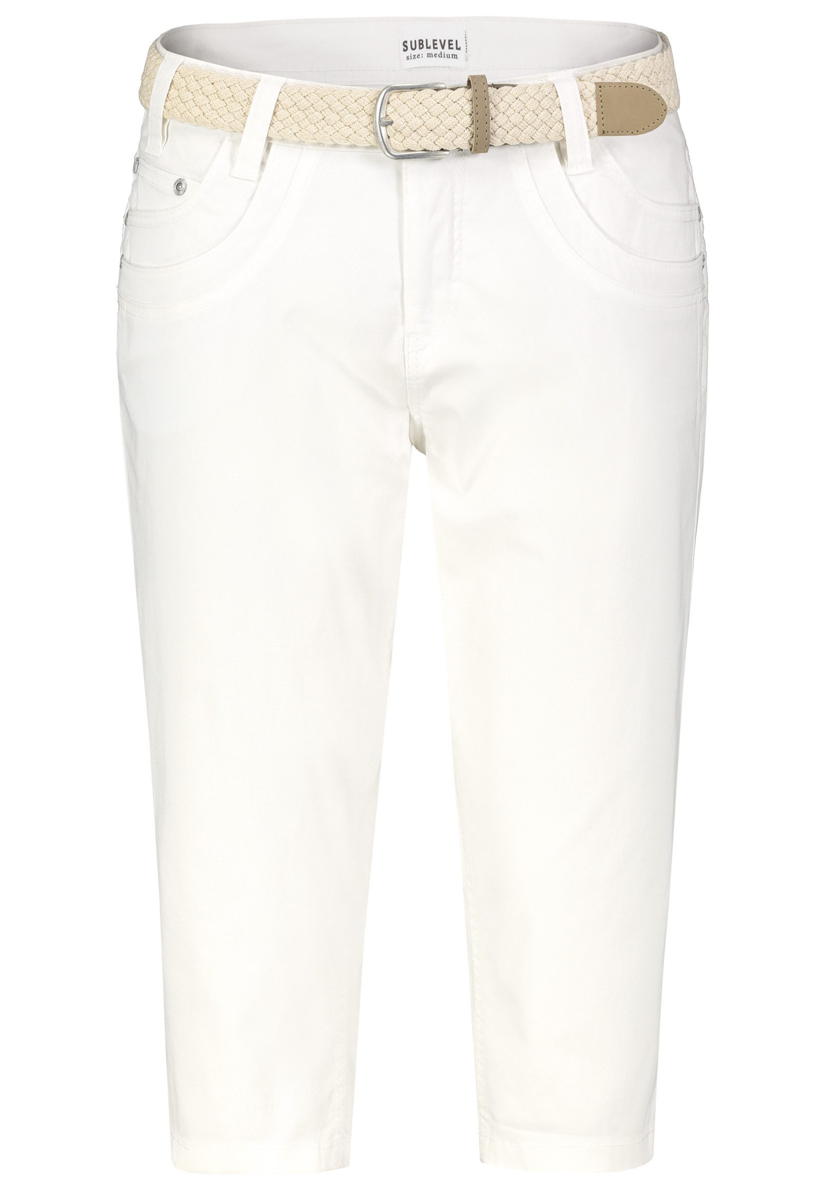 SUBLEVEL Bermudas - mit geflochtenem Gürtel, günstig online kaufen