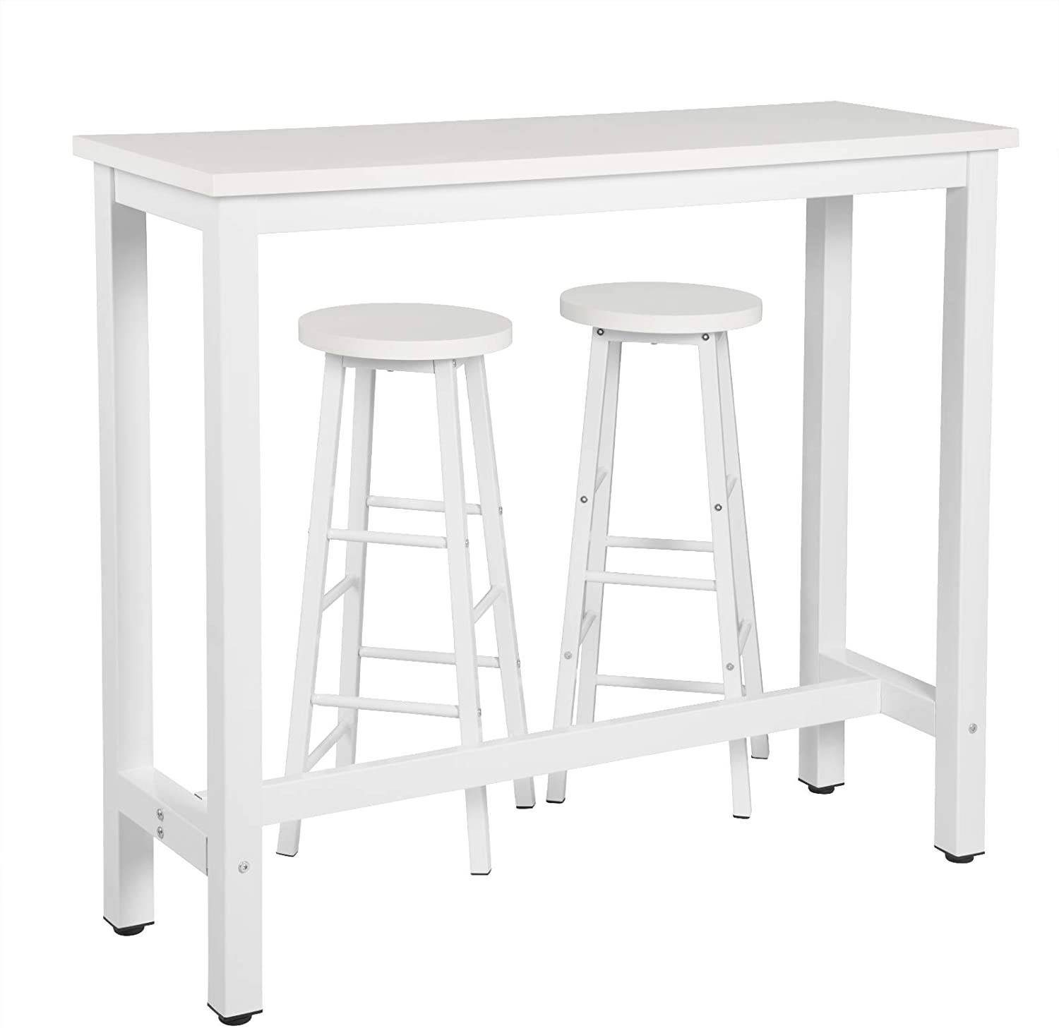 Woltu Bartisch, 1x Bartisch+2x Barhocker Set Esstisch Essgruppe Metallgeste günstig online kaufen