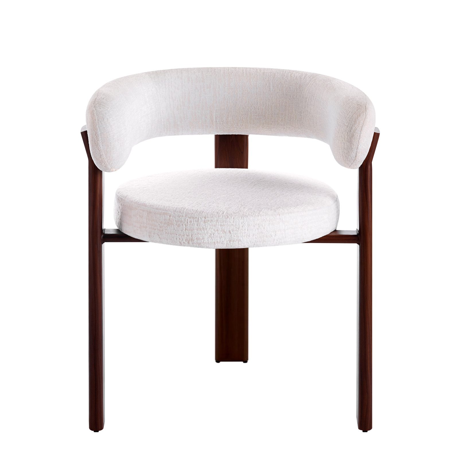 DITAIX Polsterstuhl 2er Set Esszimmerstühle Mid Century (2 St), mit Gebogener Rückenlehne & Metallgestell