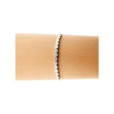 COFI 1453 Silberarmband Silberarmband Einstellbar Kettenarmband für Frauen Silber 925