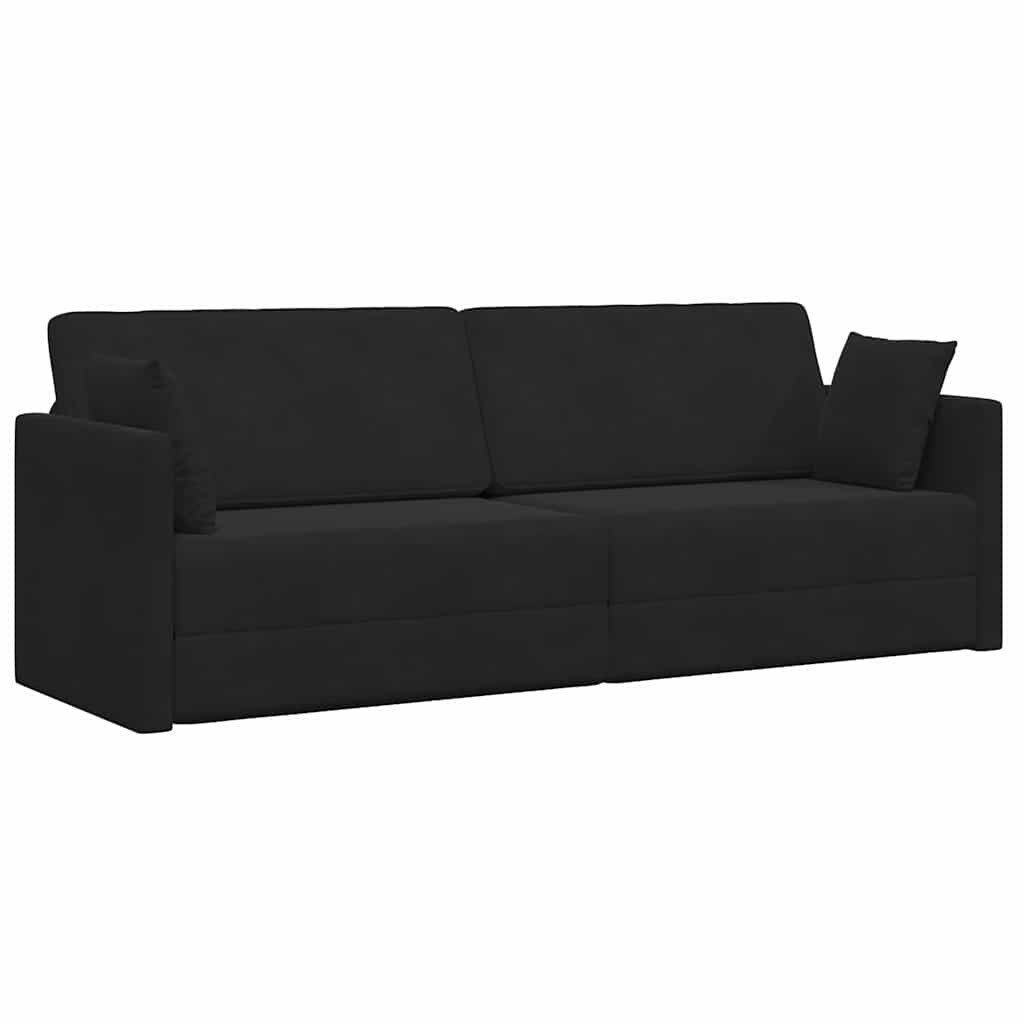 vidaXL Sofa Boden-Schlafsofa Schwarz 213 x günstig online kaufen
