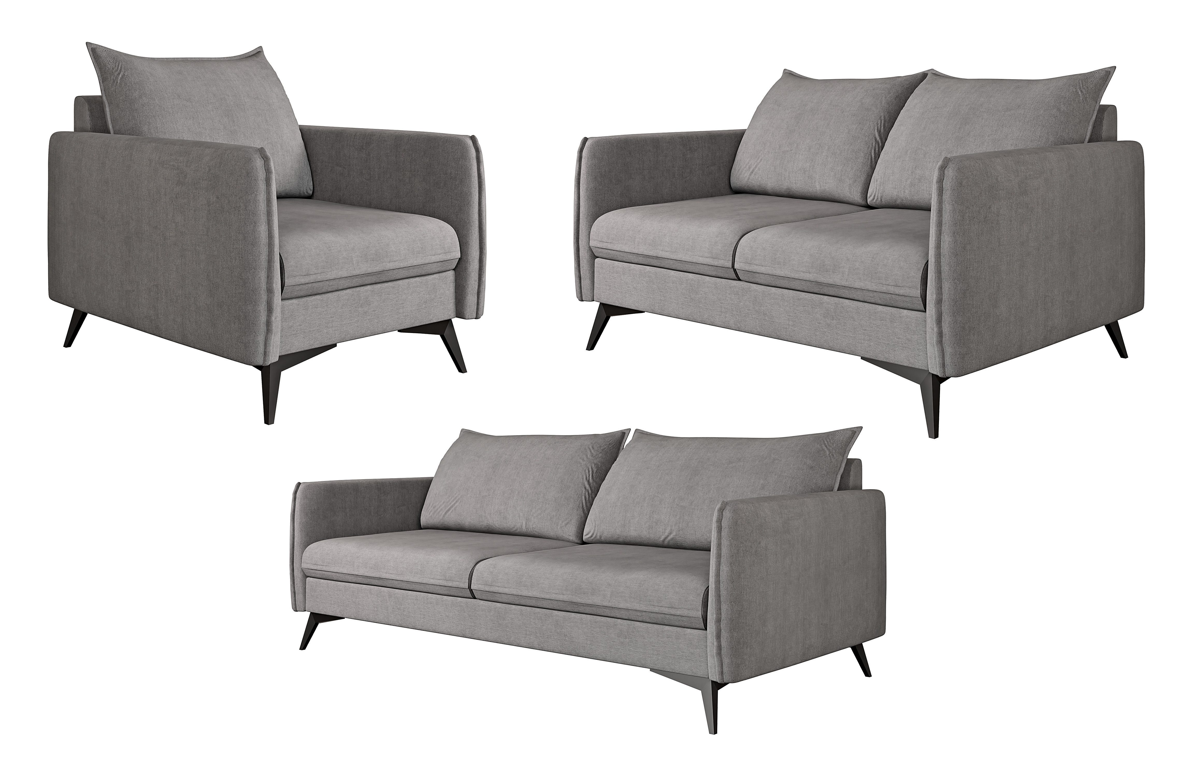 S-Style Möbel Polstergarnitur 3+2+1 Azalea mit günstig online kaufen