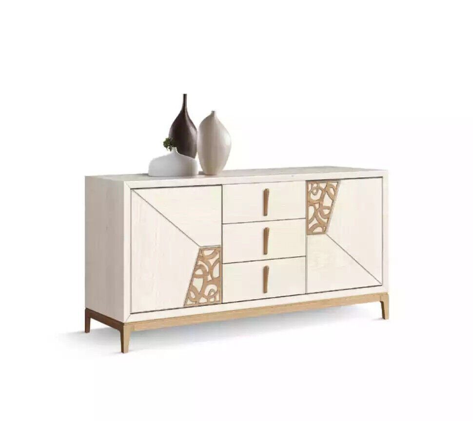 JVmoebel Wohnzimmer Holz Beiges Designer Neu, in Made Luxus Möbel Highboard Italy Sideboard Sideboard