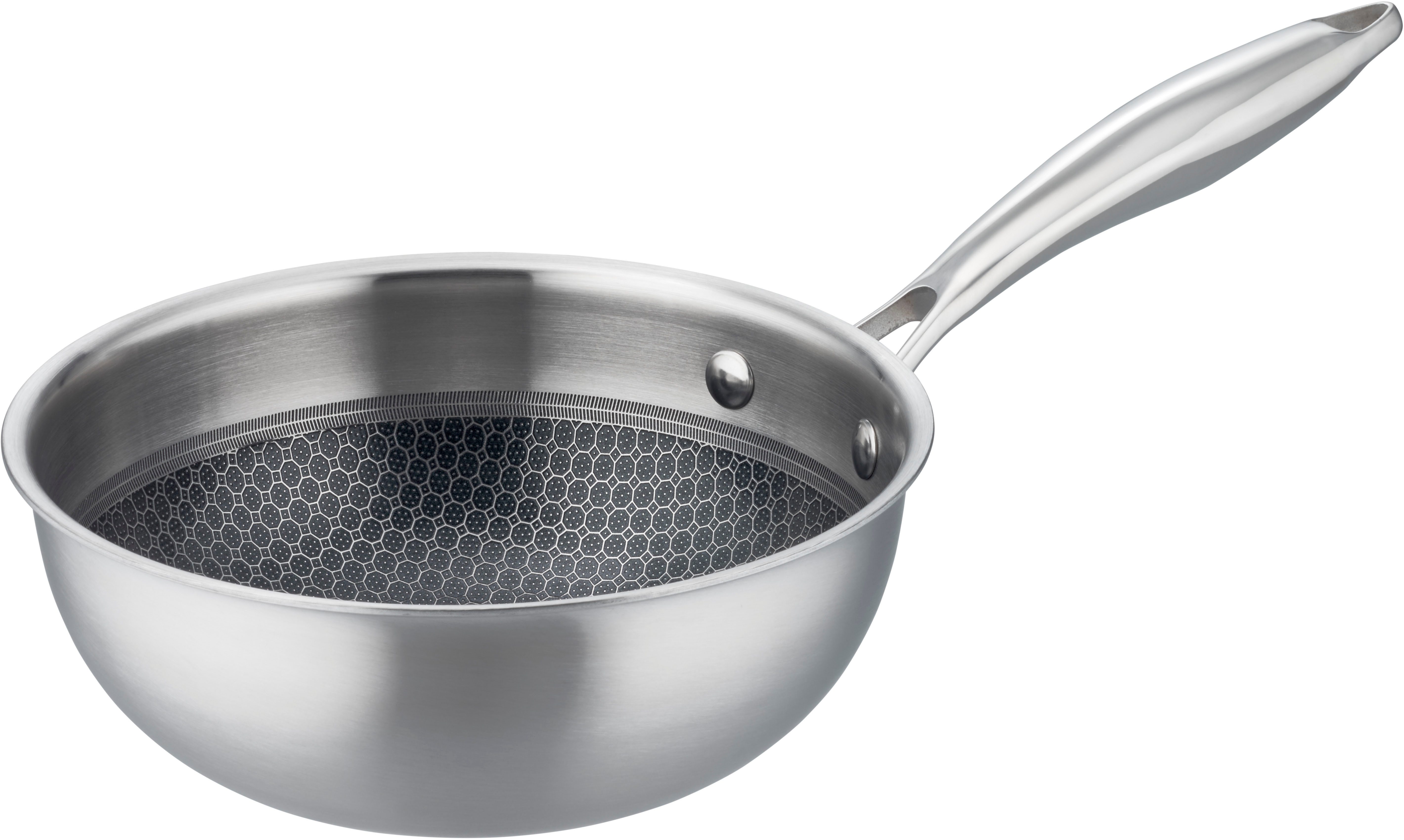 GSW Сотейники Inoxxa Black, Edelstahl (1-tlg), Schwenkpfanne aus Dreischicht-Material mit Antihaft-Versiegelung