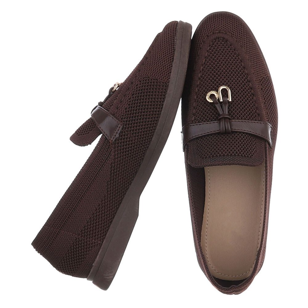 Ital-Design Atmungsaktive Loafers für Damen mit eleganter Schnalle Slipper günstig online kaufen