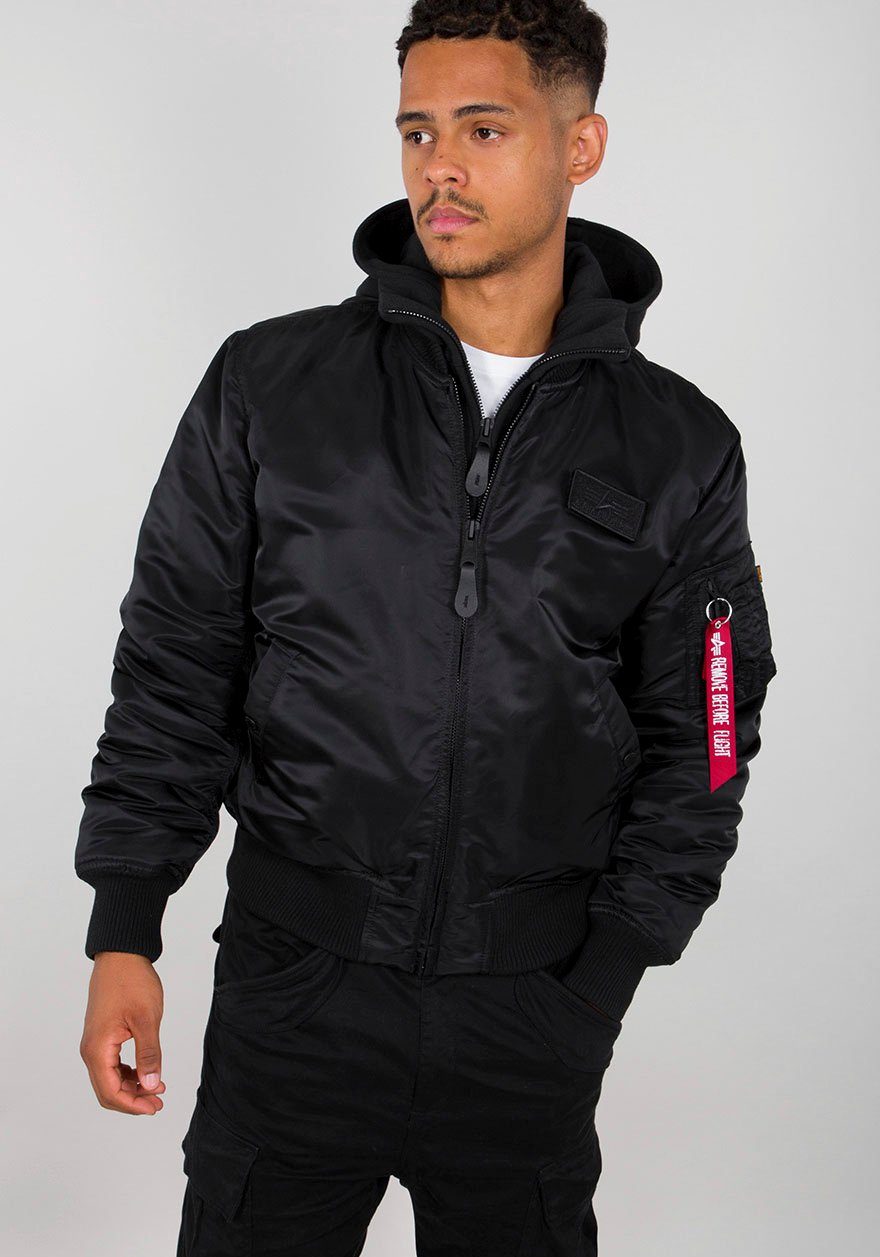 Industries ZH 95 Alpha MA-1 /white Print black Back Bomberjacke