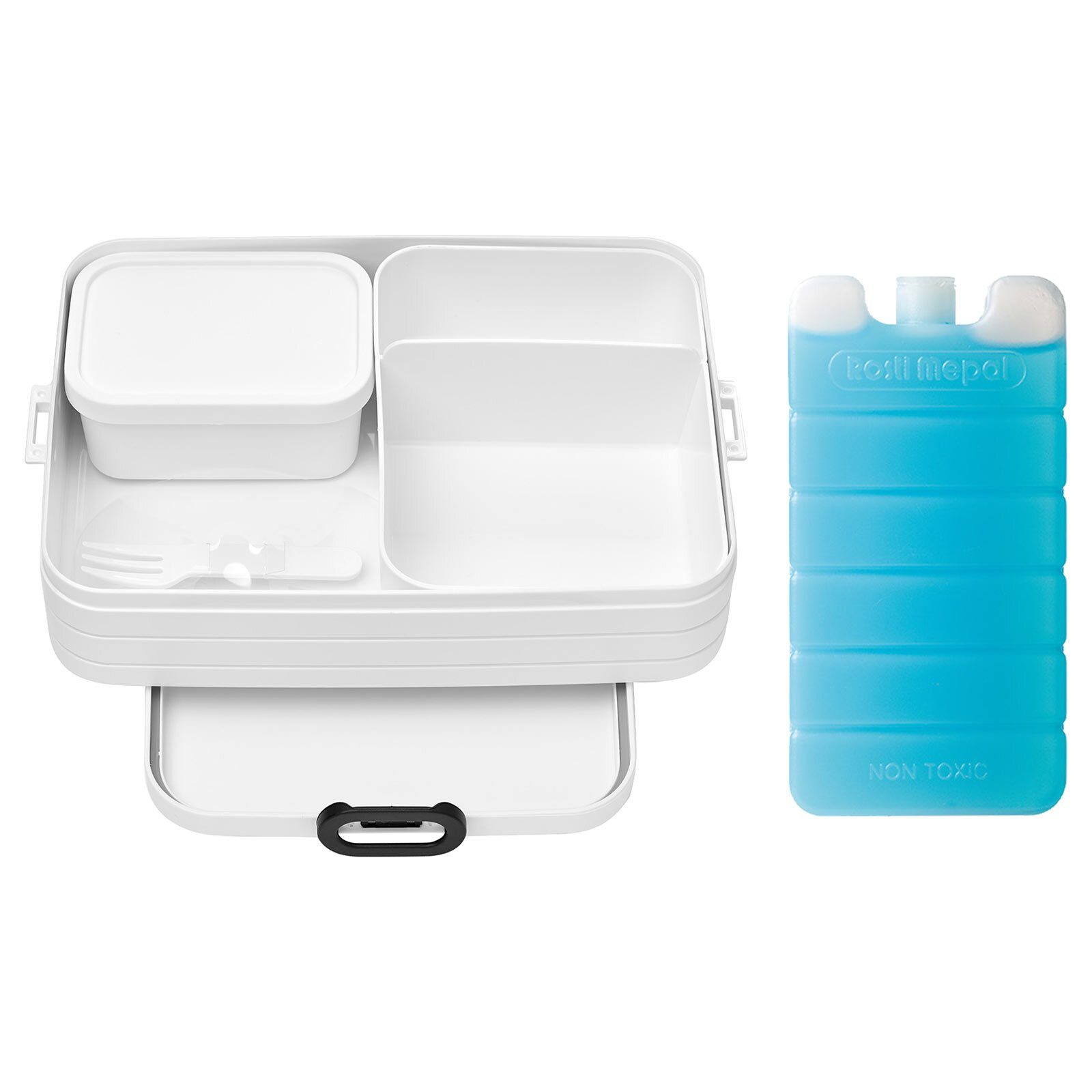 Mepal Lunchbox Take A Break Bento-Lunchbox + Kühlakku 2er Set, Material-Mix, (2-tlg), Spülmaschinengeeignet Weiß