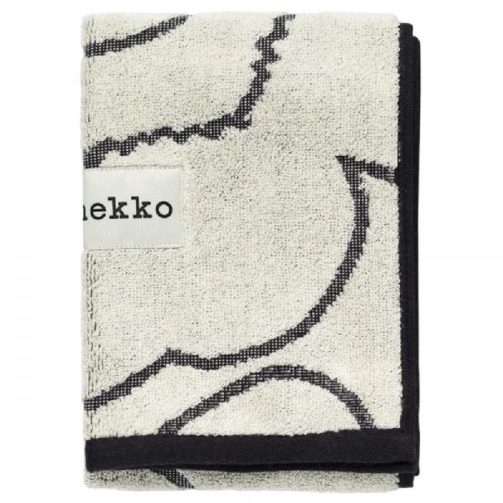 Marimekko Badetücher Gästehandtuch Piirto Unikko Ivory / Black (30x50cm)