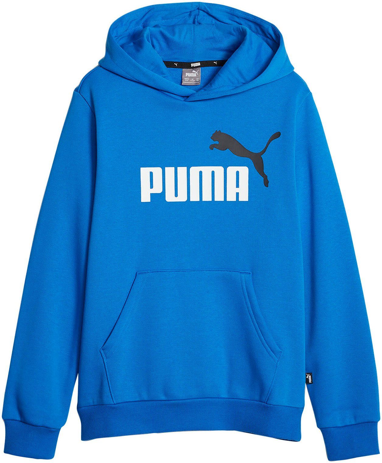 neue Marke PUMA Kapuzensweatshirt Racing Blue 2 COL HOODIE Kinder FL BIG für ESS+ LOGO 