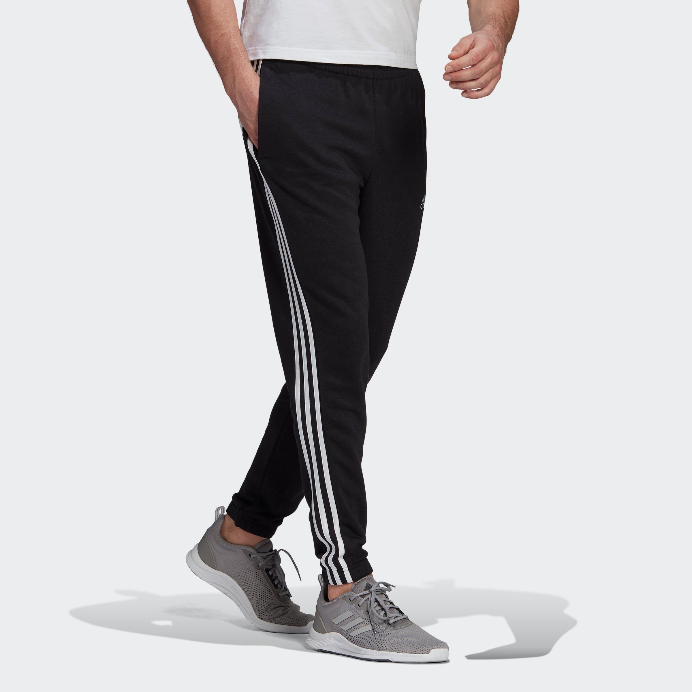 adidas Sportswear 3-STREIFEN ESSENTIALS FRENCH (1-tlg) TERRY TAPERED HOSE Sporthose