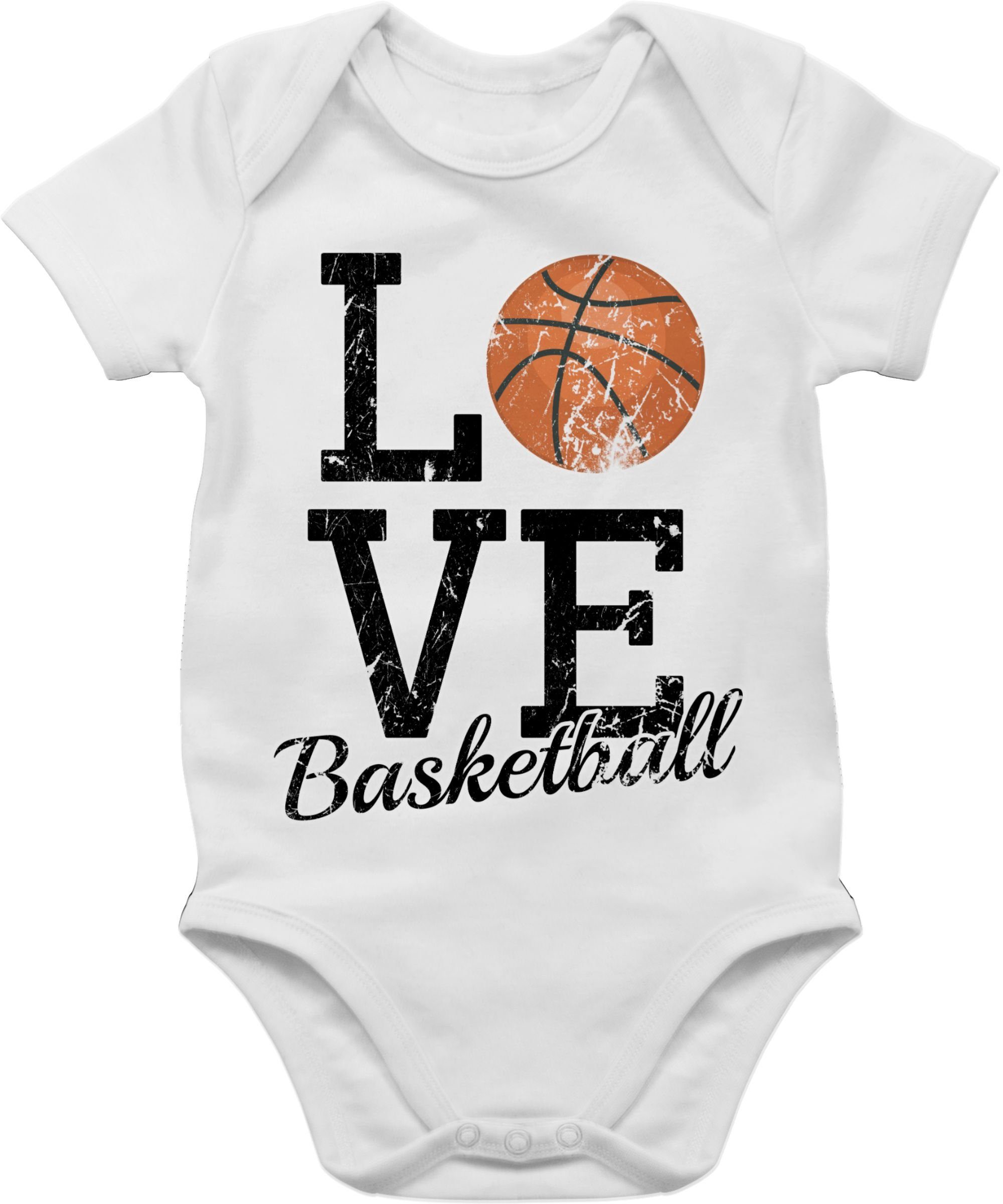 Shirtracer Shirtbody Love Basketball Sport & Bewegung Baby 1 Weiß