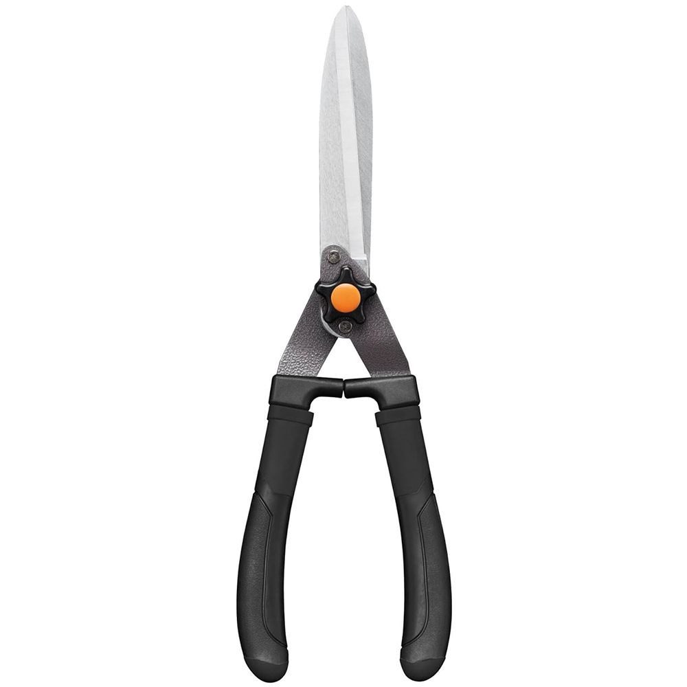Fiskars Heckenschere Fiskars Heckenschere HS10 Mattschwarz mit rutschhemmenden SoftGrip-Gri