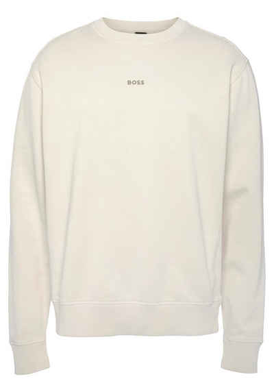BOSS ORANGE Sweater Wefade 10242542 01 (1-tlg) mit seitlichen Rippeinsätzen