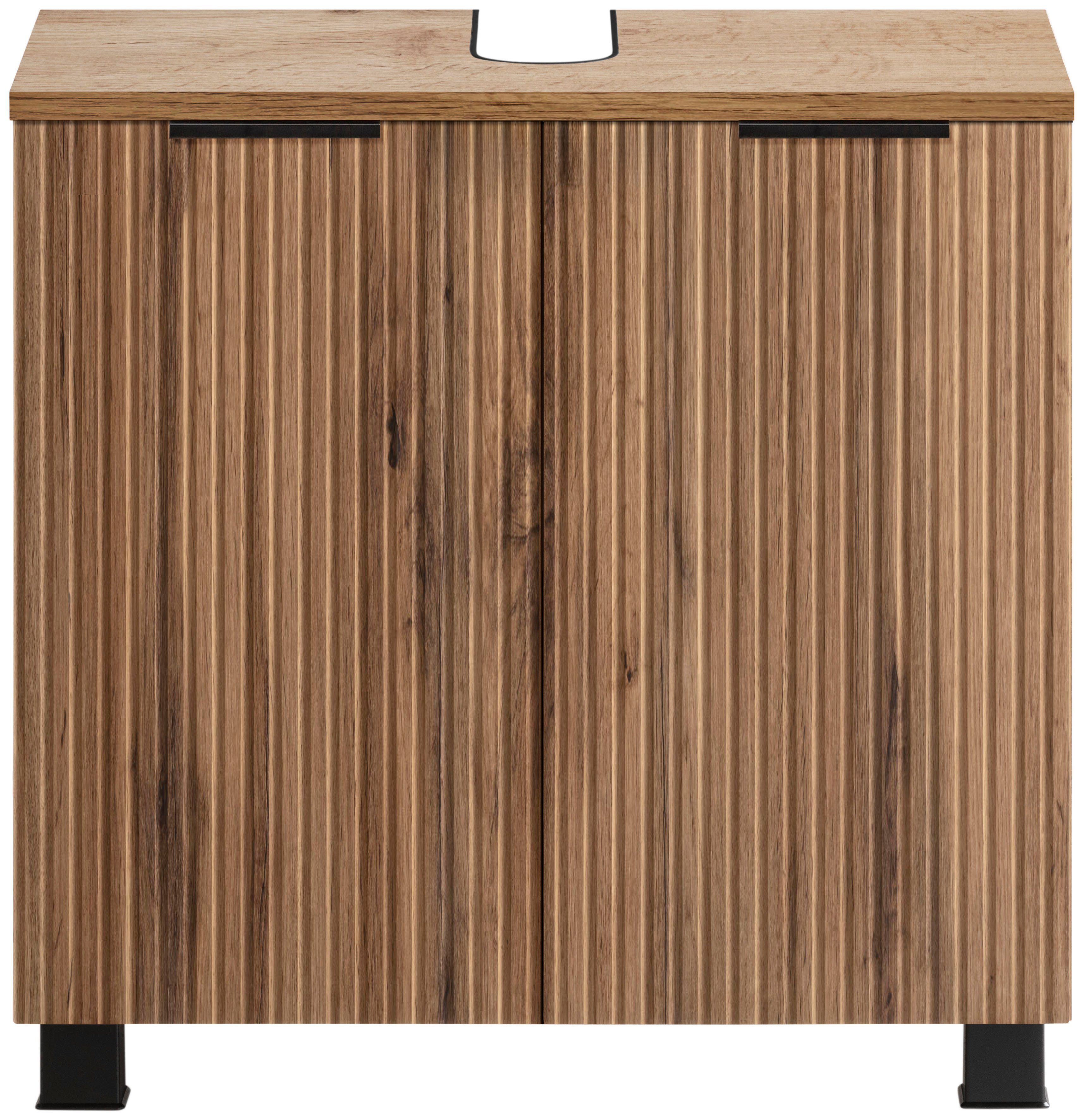 welltime Waschbeckenunterschrank Trento, verschiedene Ausführungen und Farben Badmöbel, Breite 60cm, Badezimmerschrank Beckenunterschrank WBU