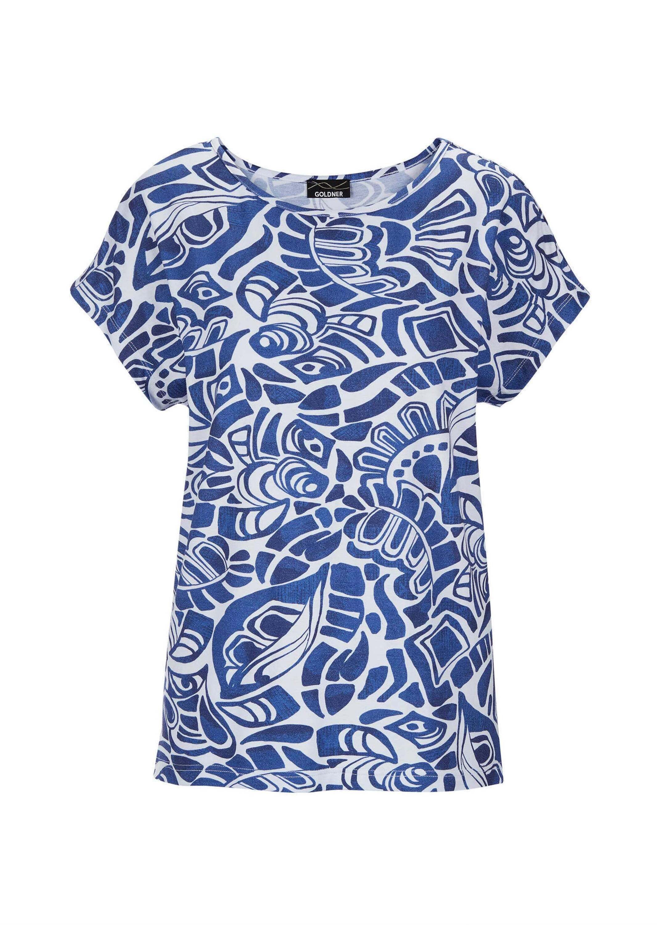 Print-Shirt Kurzgröße: Damen Oberteil Ethnoprint Kurzarm